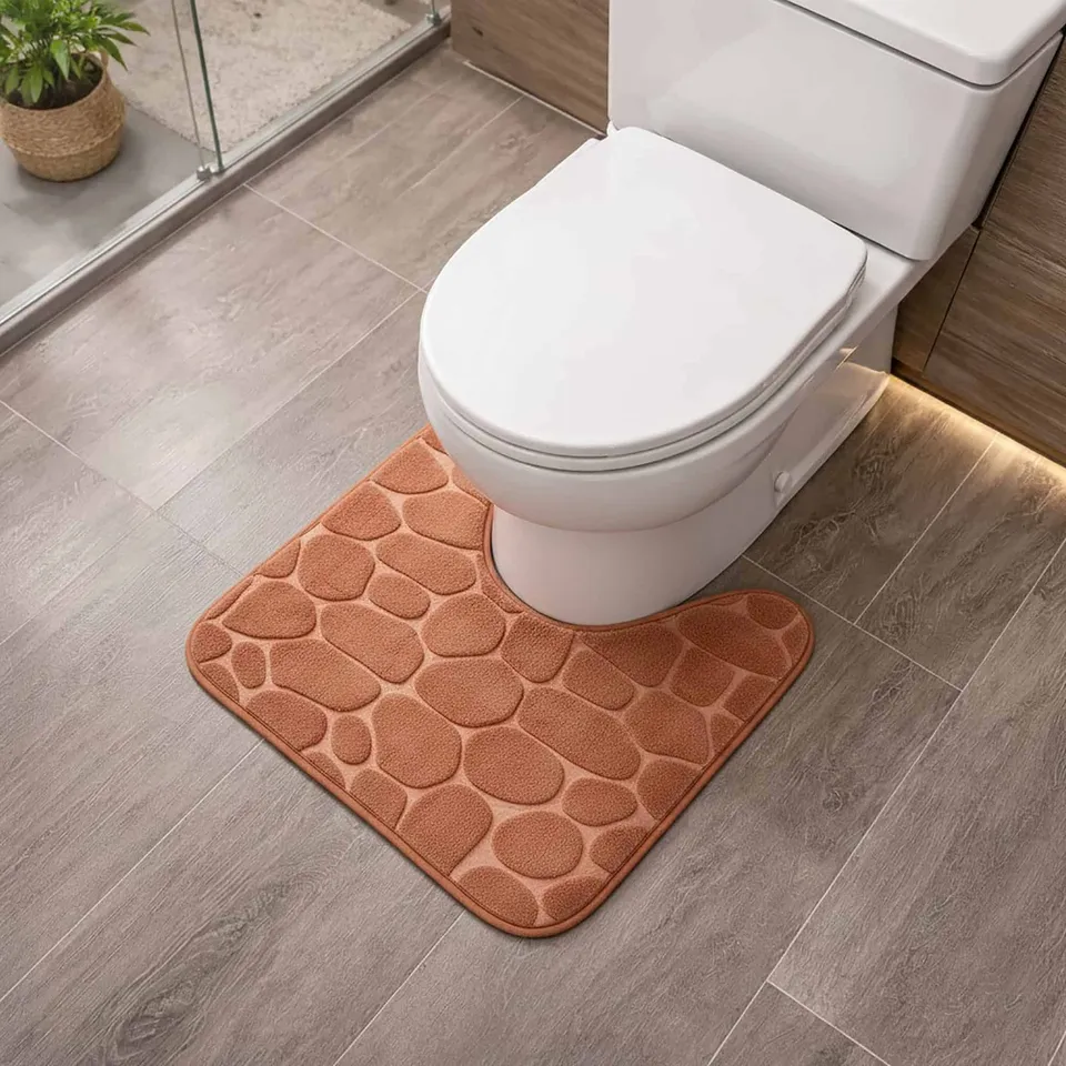 evideco-tapis-contour-wc-mousse-m-moire-cuivre-galet-45x50 image 1