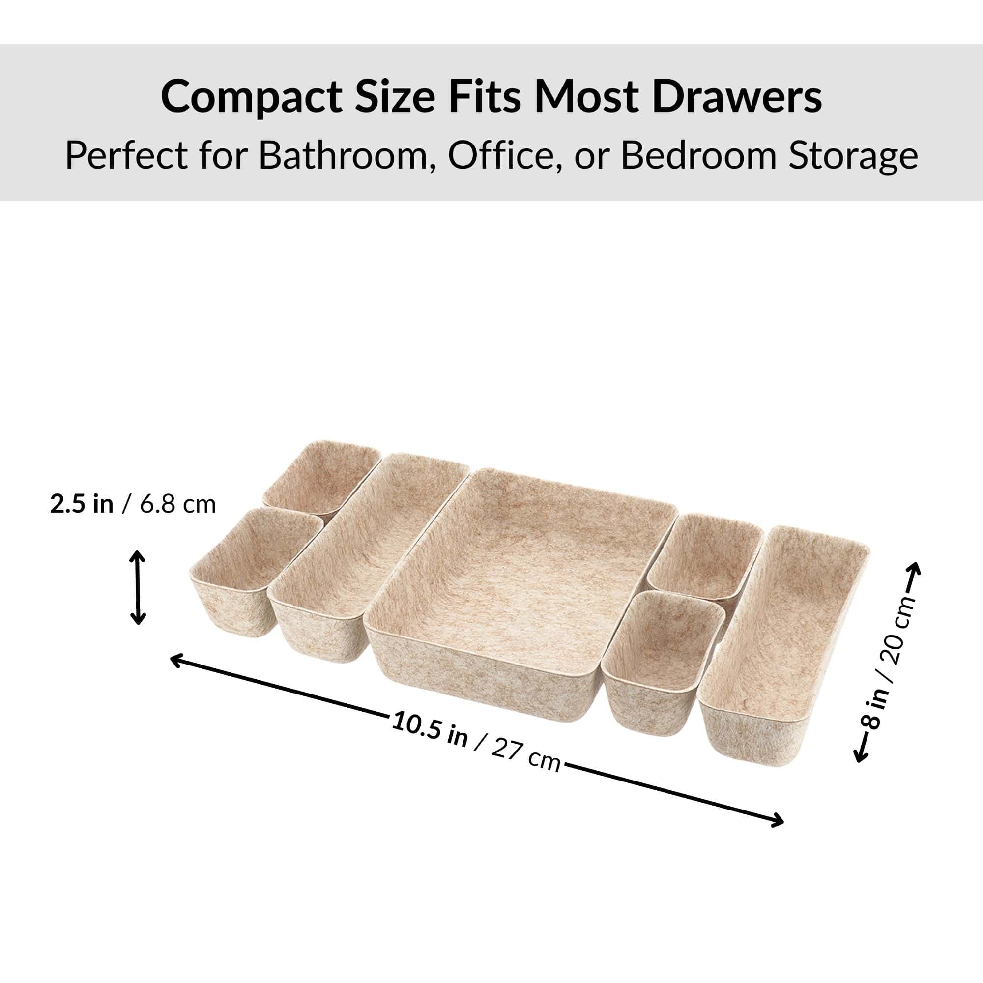 evideco-organiseur-tiroir-feutrine-beige-lot-de-7 image 7