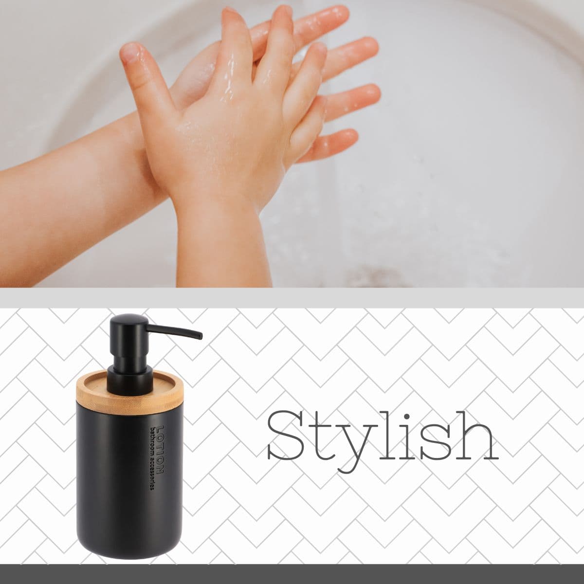 evideco-bathroom-accessories-distributeur-savon-noir-bambou image 5