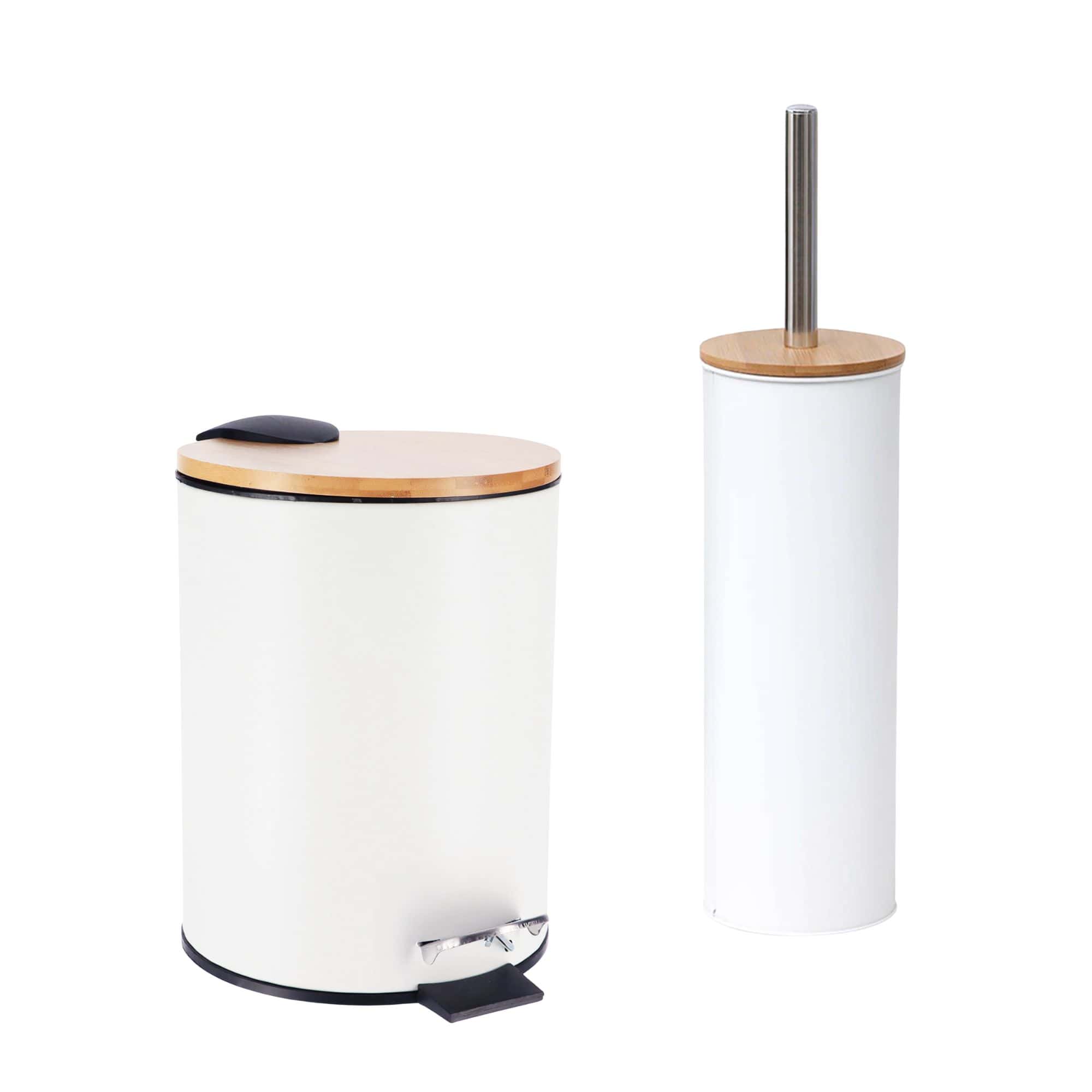 evideco-toilet-seats-set-salle-de-bain-blanc-bambou-poubelle-brosse image 8