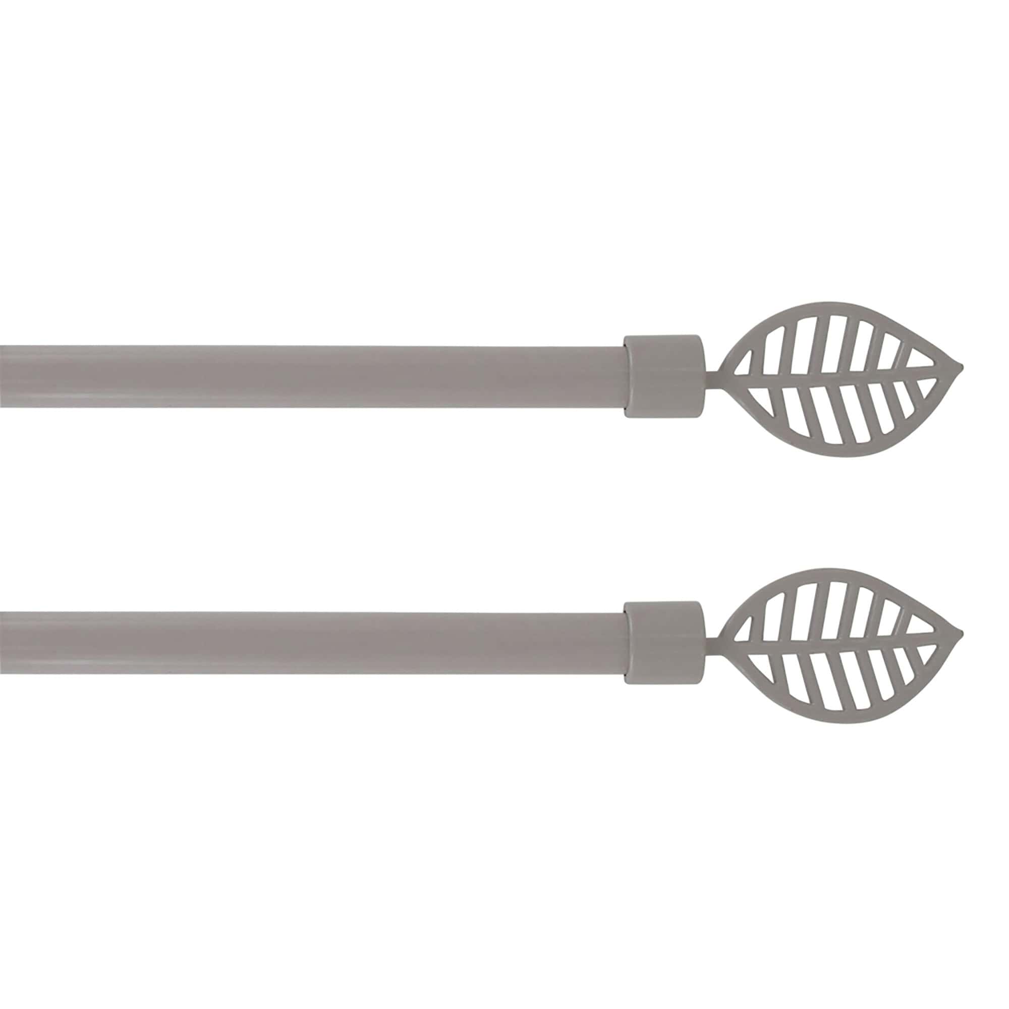 evideco-tringle-rideau-extensible-simple-acier-taupe-127-208-cm image 1
