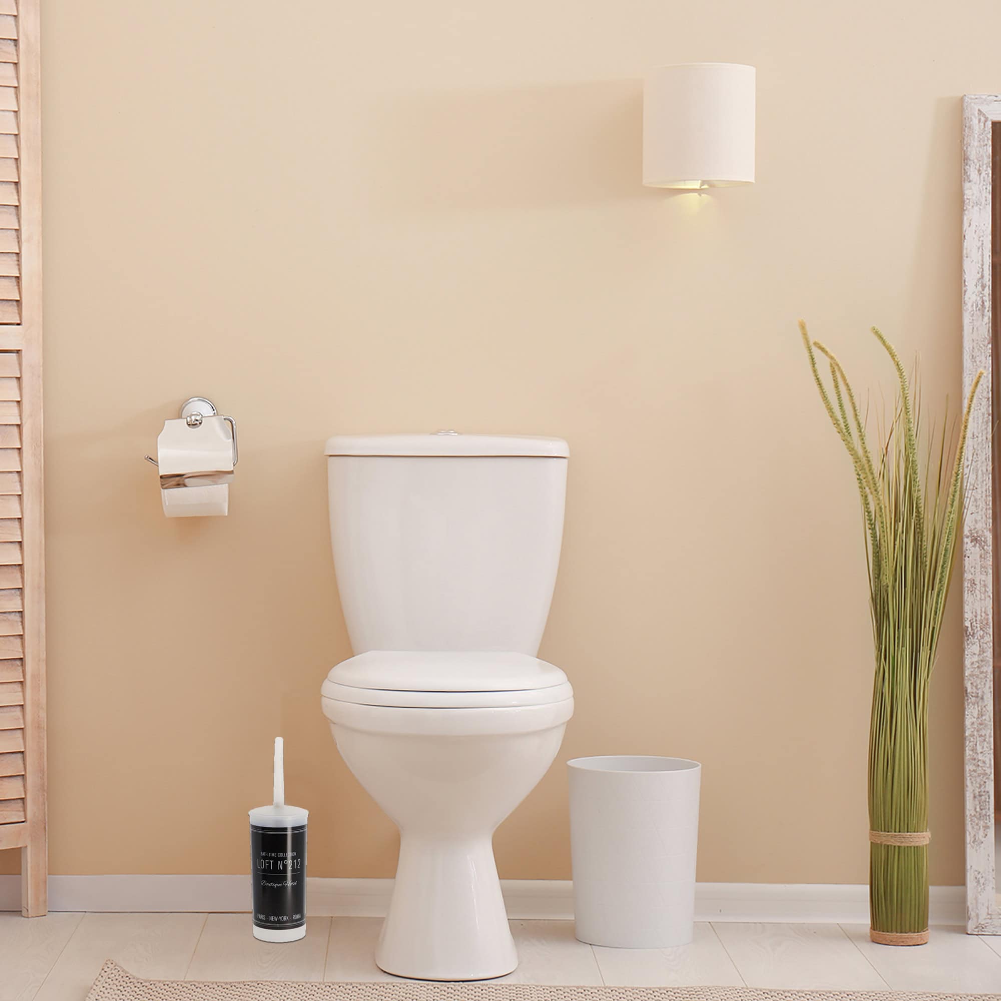evideco-bath-time-brosse-wc-noire-plastique-avec-support image 5