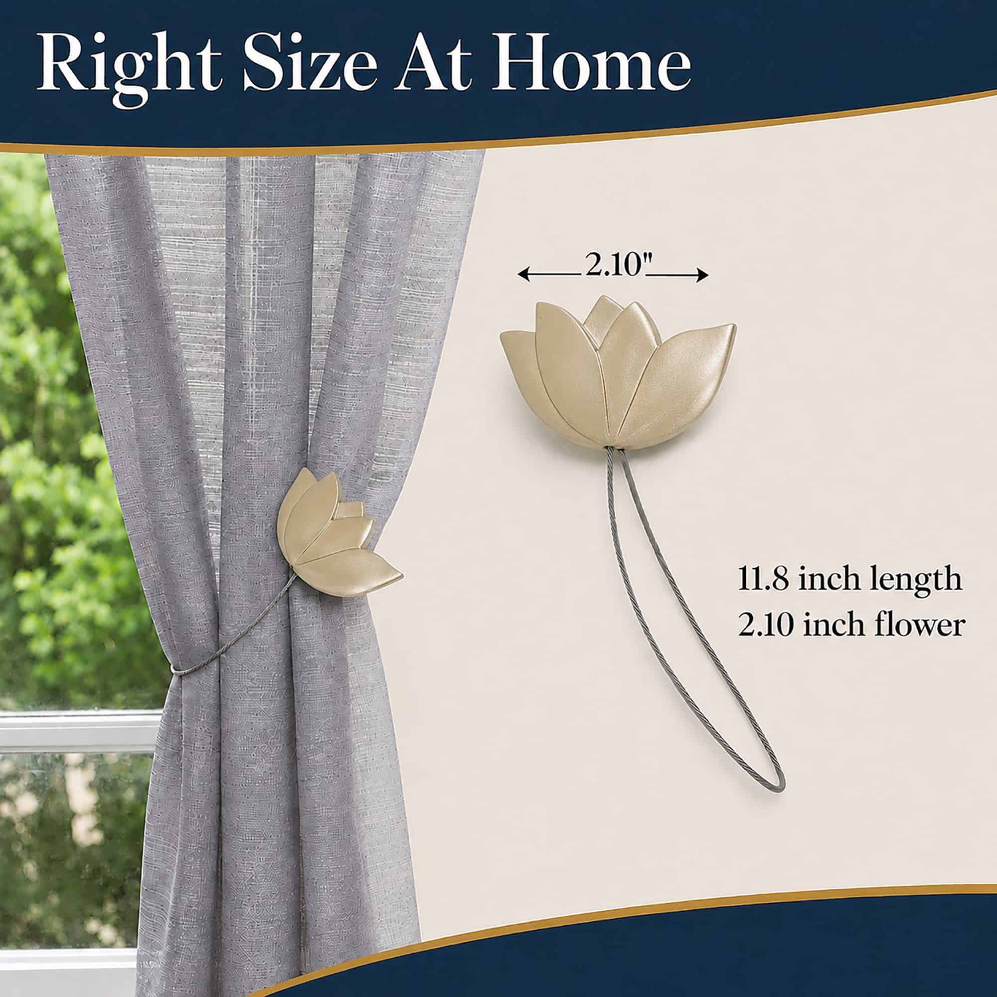 evideco-home-accessories-embrasse-rideau-tulipe-dor-e-lot-de-2 image 6