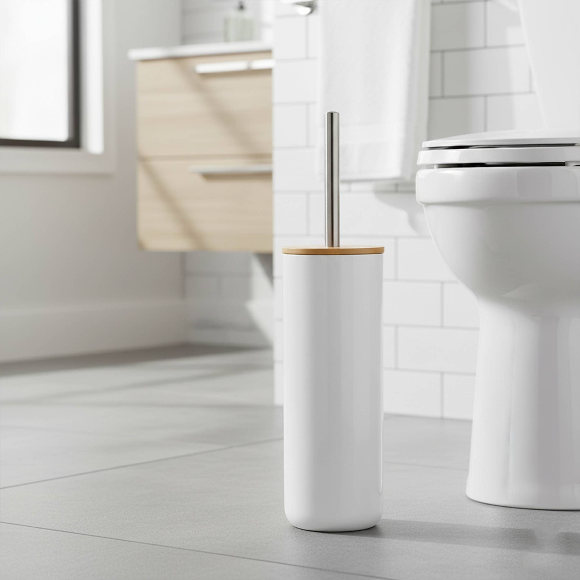 evideco-padang-brosse-wc-blanche-bambou-avec-support image 2