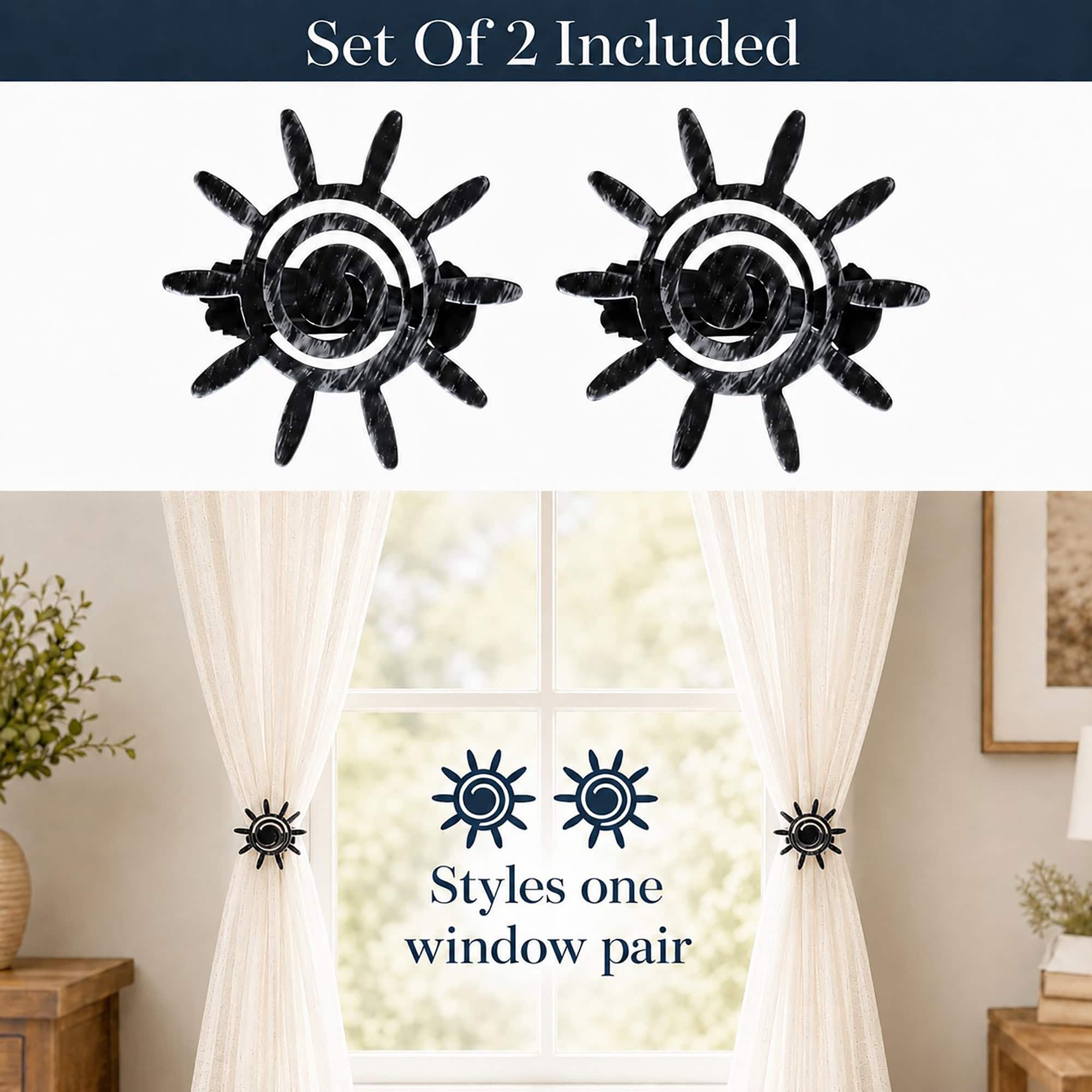 evideco-home-accessories-embrasse-rideau-soleil-noir-lot-de-2 image 8