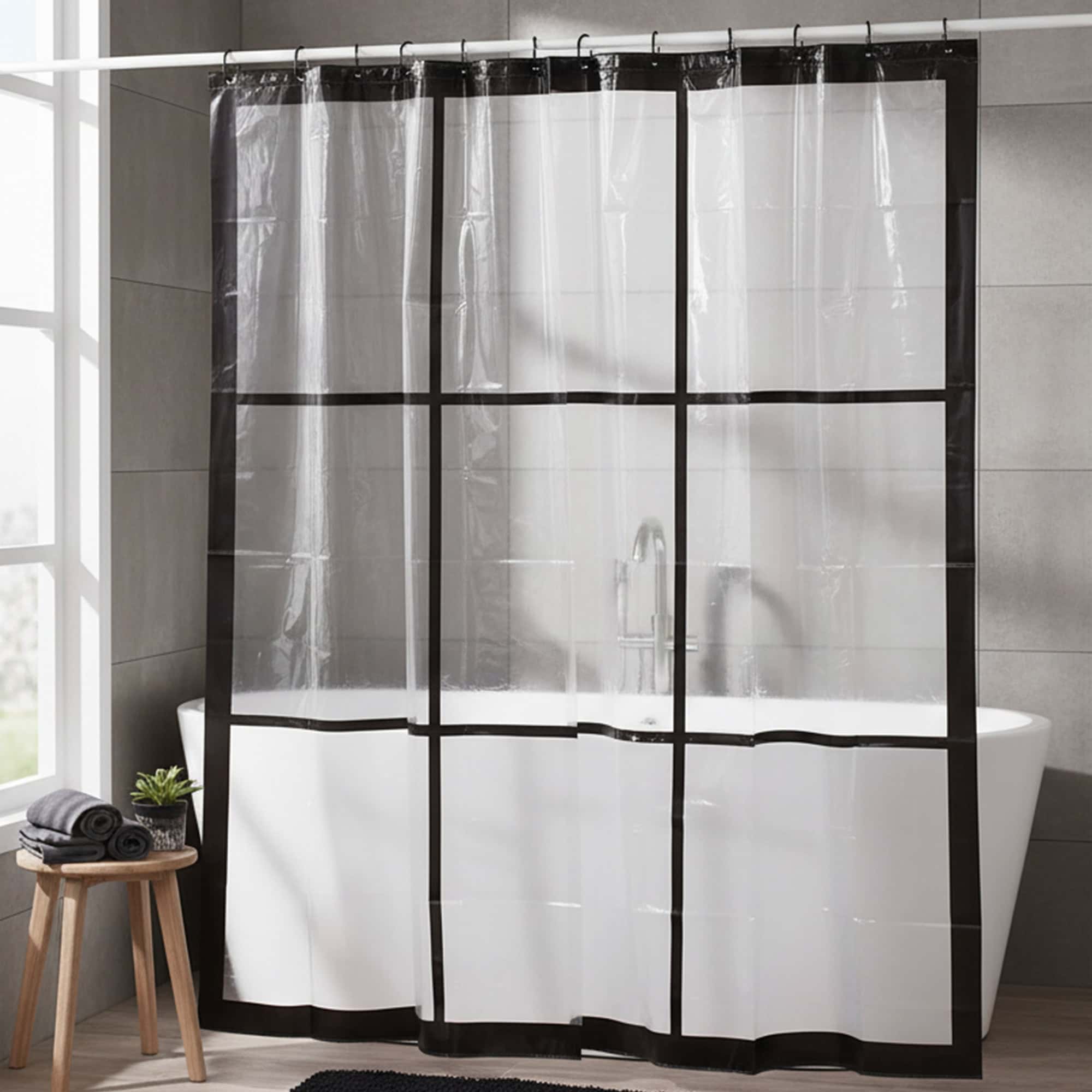 evideco-rideau-de-douche-transparent-fen-tre-noire-180x180 image 2