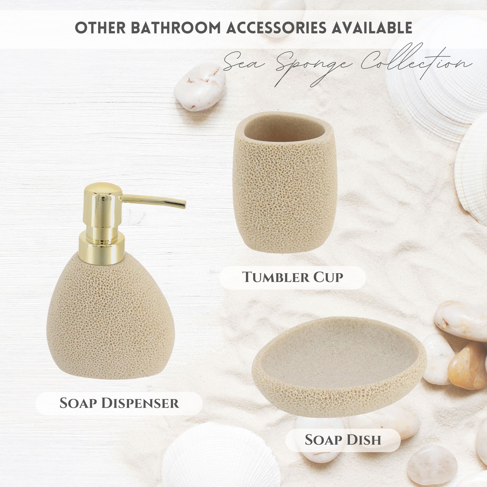 evideco-gobelet-brosse-dents-effet-ponge-de-mer-beige image 6