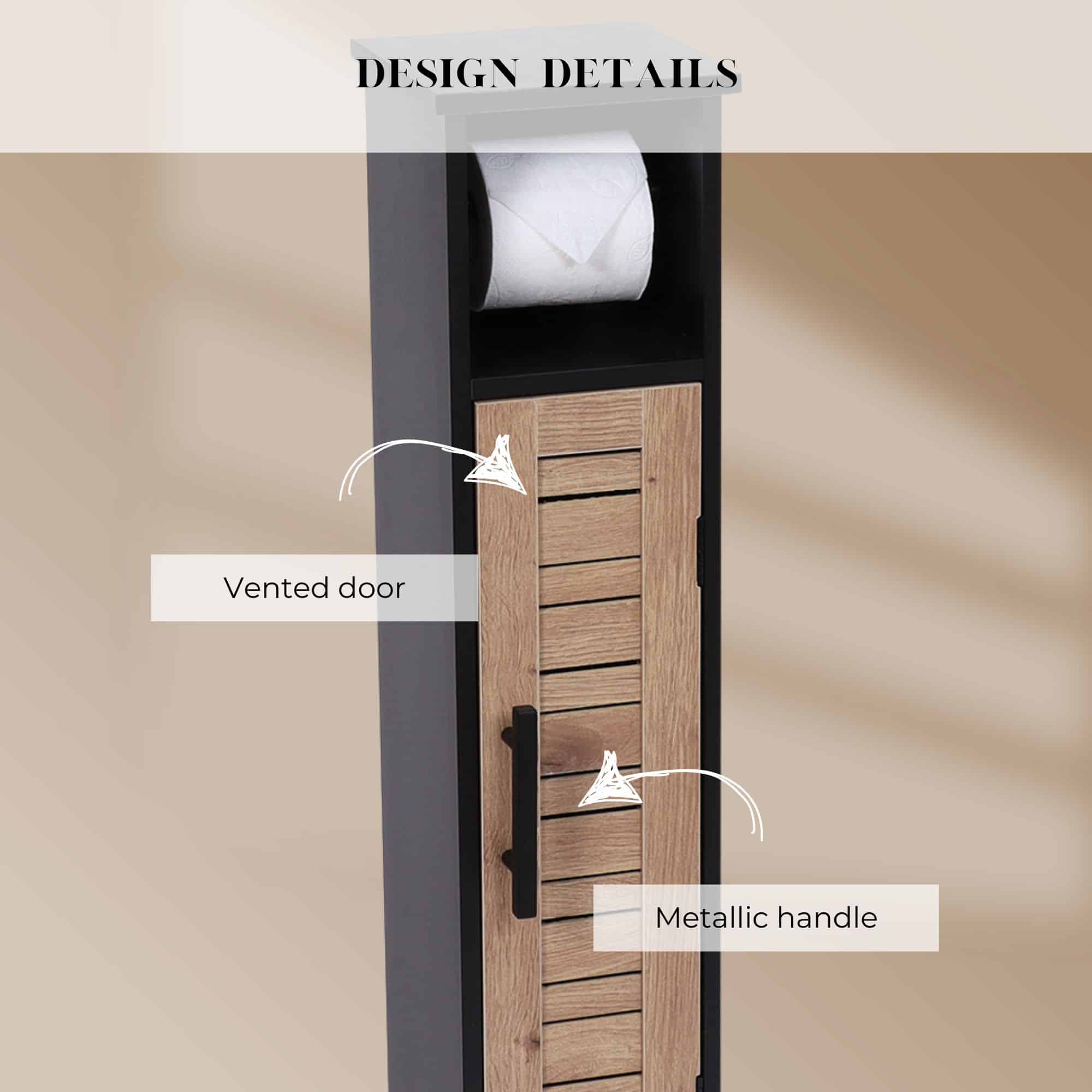 evideco-meuble-wc-noir-marron-bergen-6-rouleaux image 6