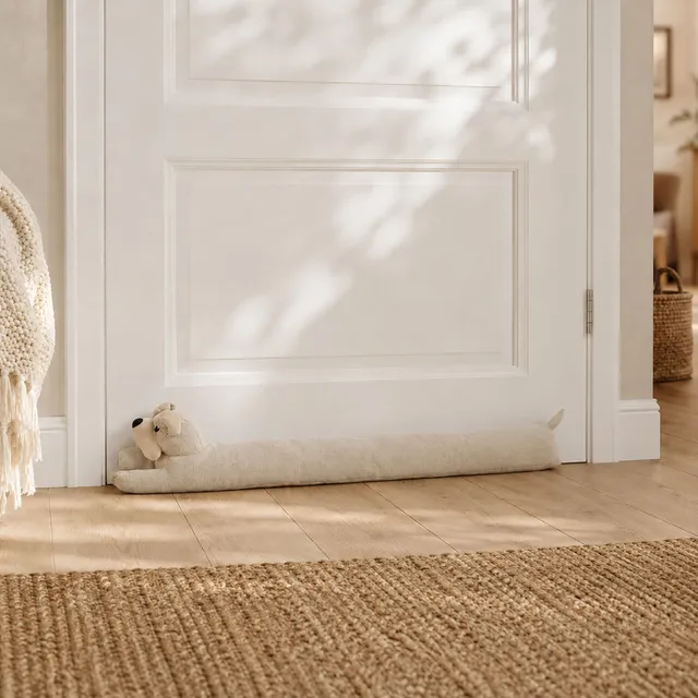 evideco-bas-de-porte-chien-beige-biscuit-avoine-35-pouces image 1