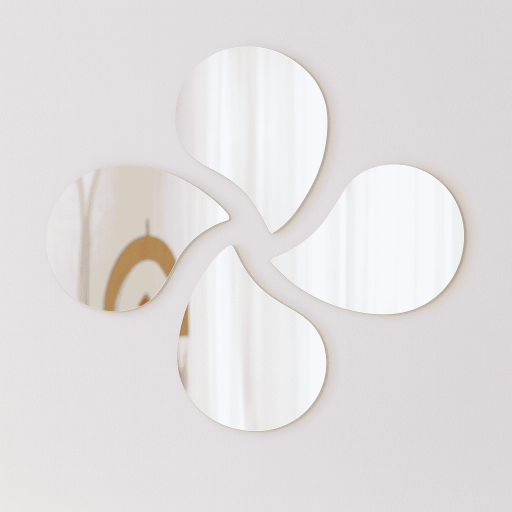 evideco-miroir-adh-sif-goutte-d-eau-d-coratif-lot-de-4 image 3