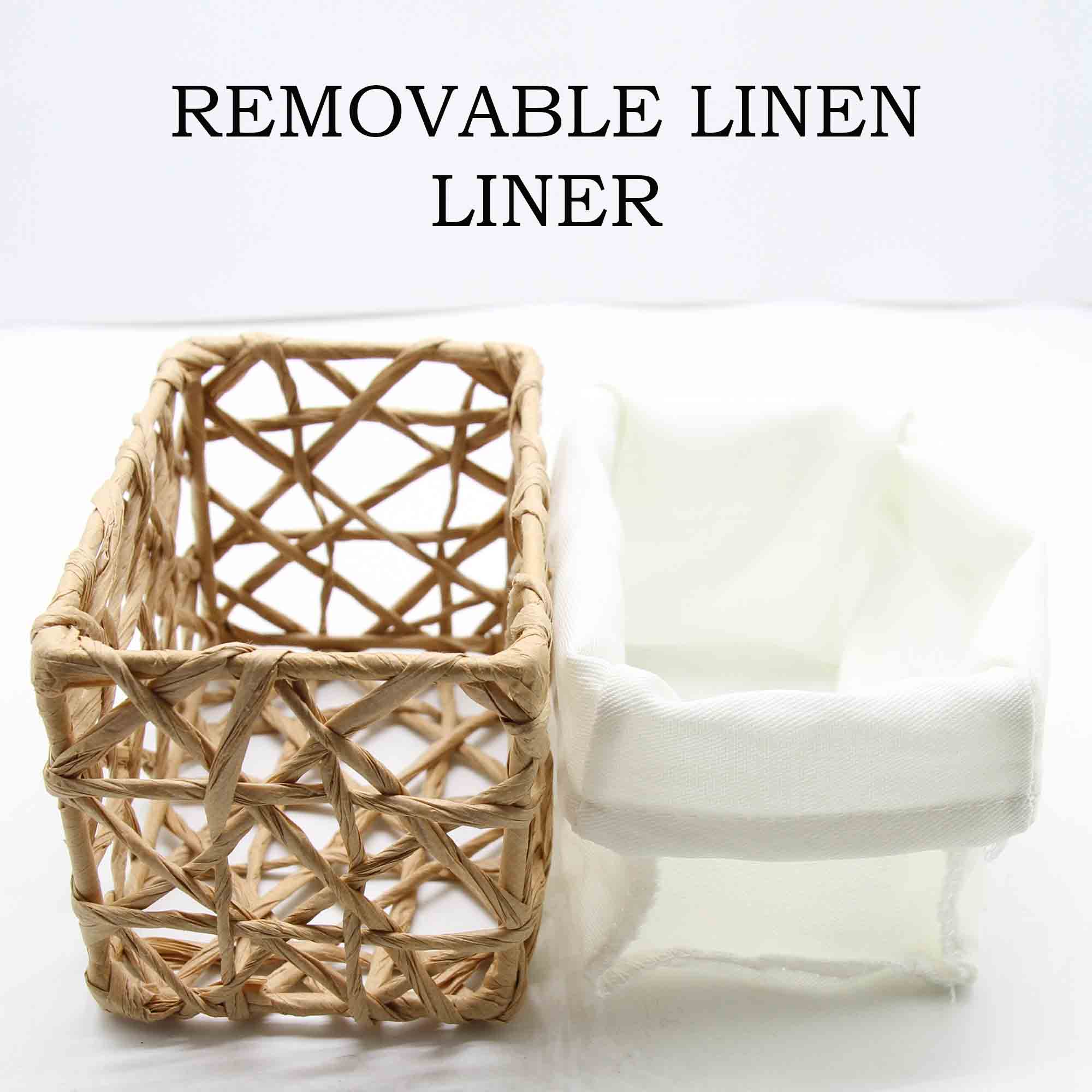 evideco-paniers-rangement-salle-de-bain-corde-papier-noir-lot-4 image 4