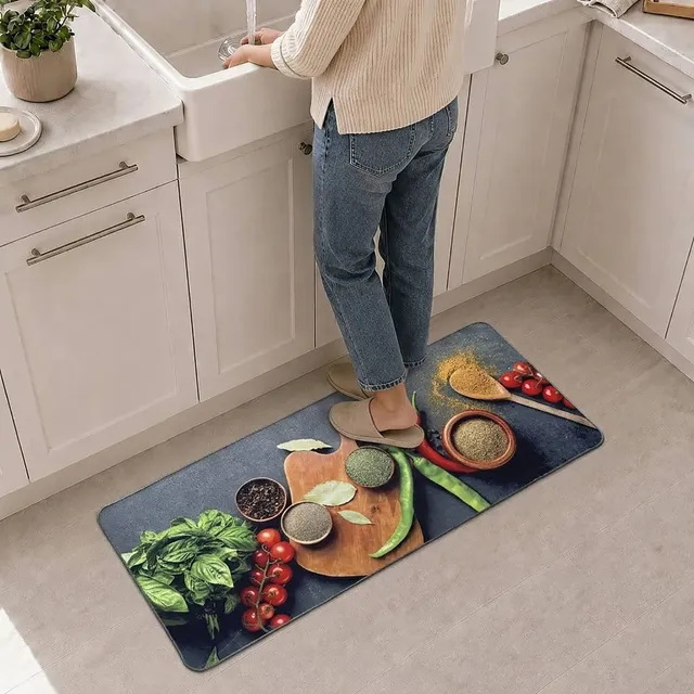 evideco-home-accessories-tapis-de-cuisine-herbes-50x120-cm image 1