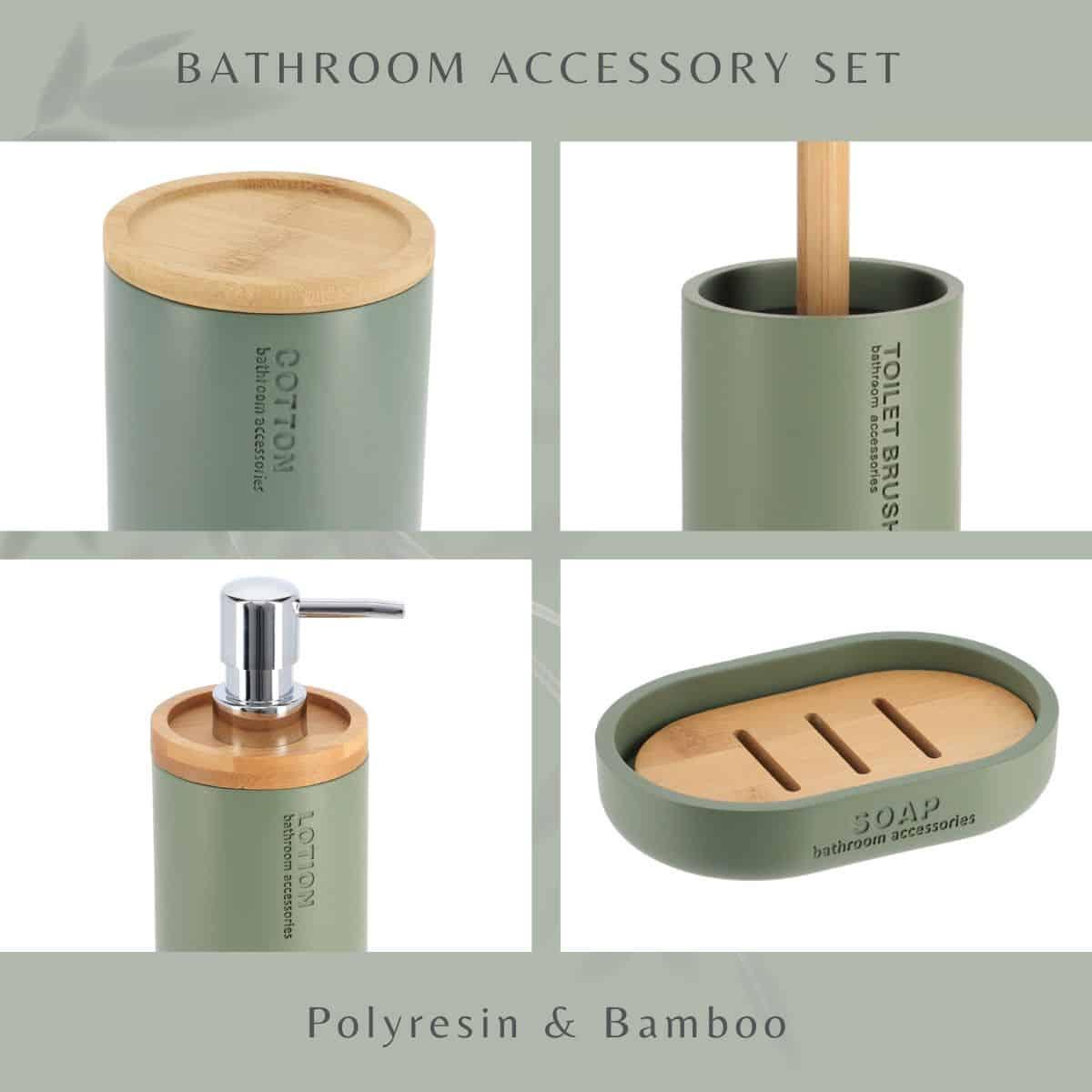 evideco-5-pi-ces-ensemble-salle-de-bain-vert-bambou image 6