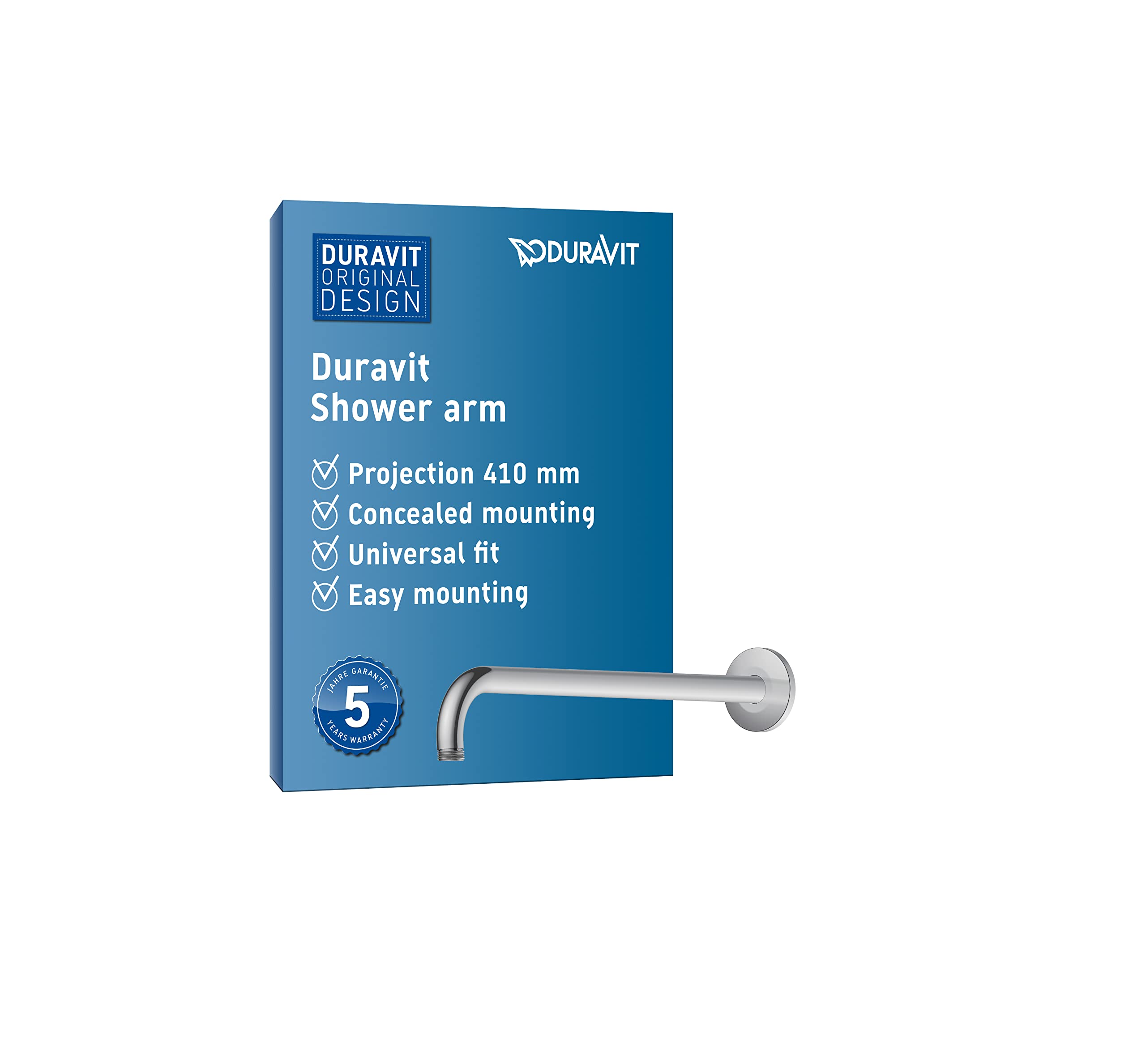 duravit-universal-bras-de-douche-410-mm-chrom-fixation-murale image 1