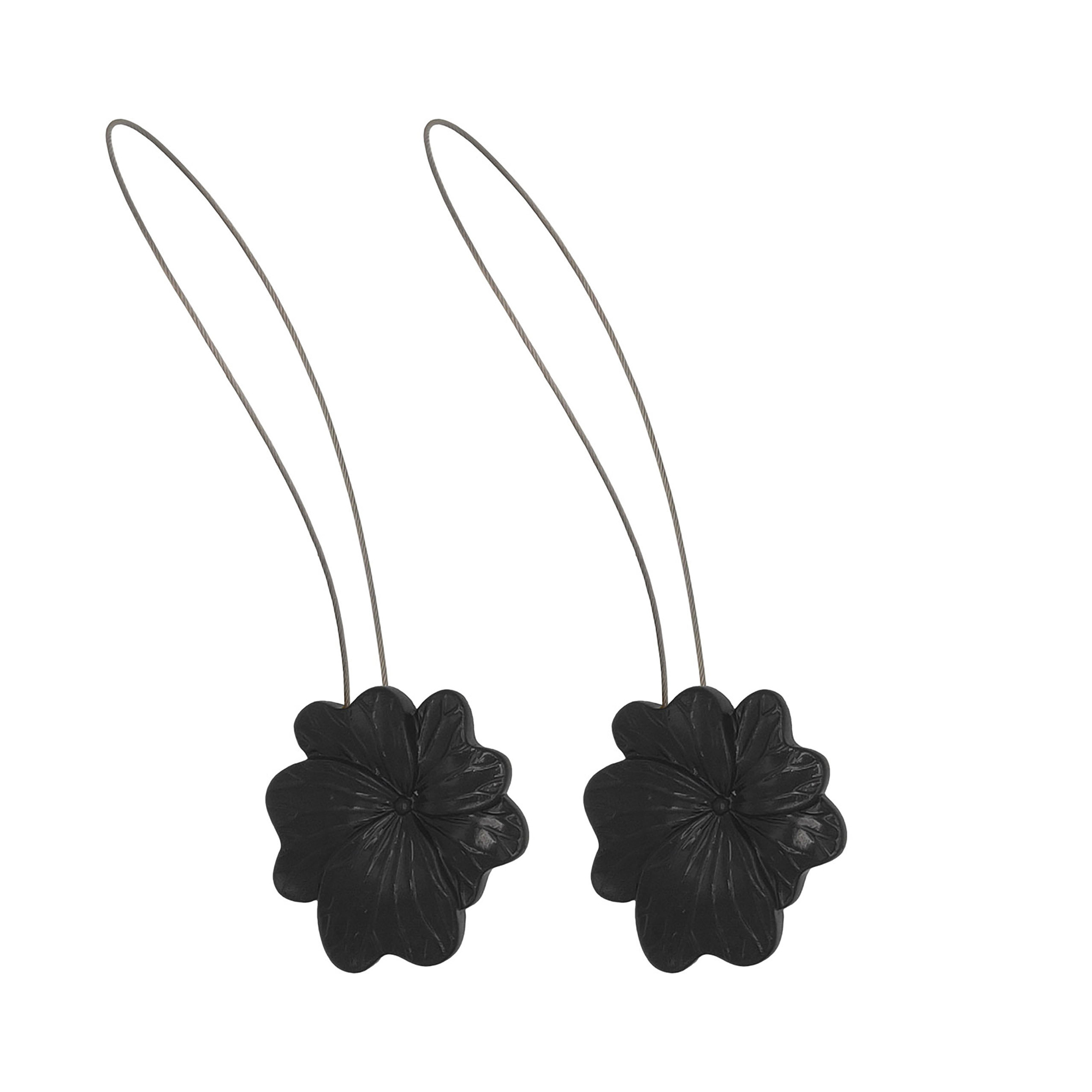 evideco-home-accessories-embrasse-rideau-fleur-noir-mat-lot-2 image 8