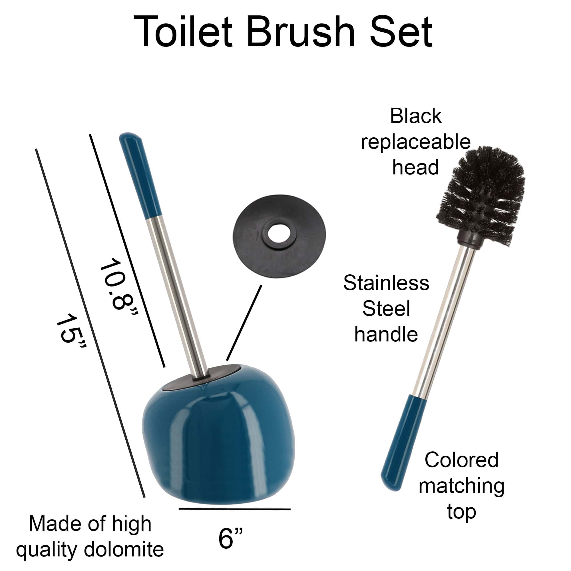 evideco-pise-brosse-wc-bleu-paon-avec-support-autoportant image 4