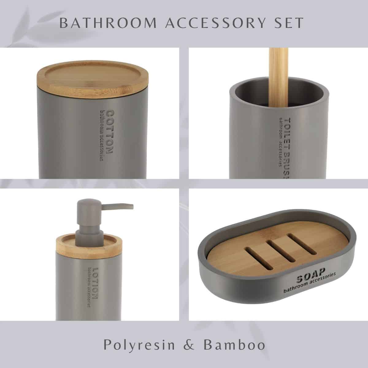 evideco-set-salle-de-bain-gris-bambou-6-pi-ces image 6