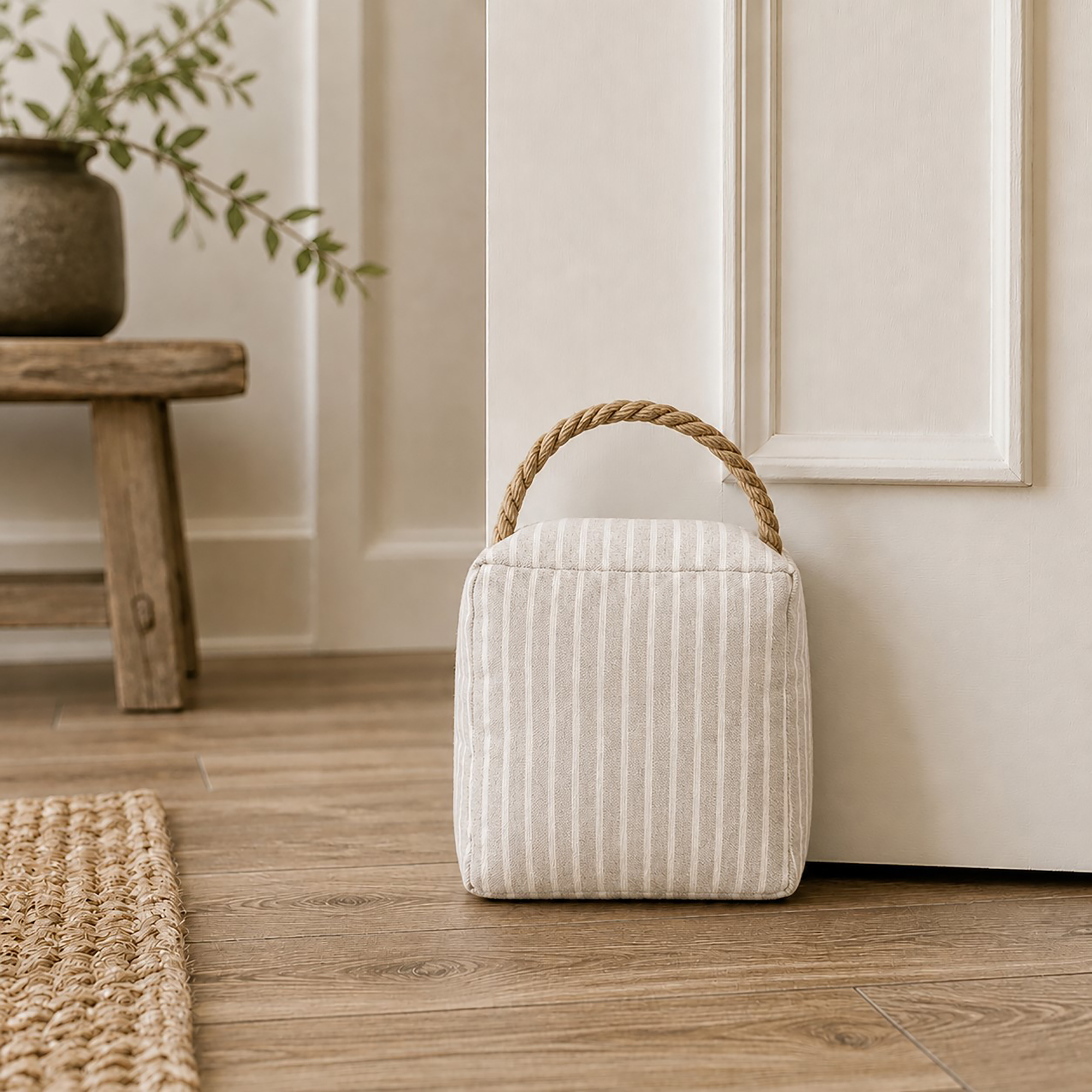 evideco-home-cale-porte-tissu-sable-gris-ray-poign-e-corde image 1