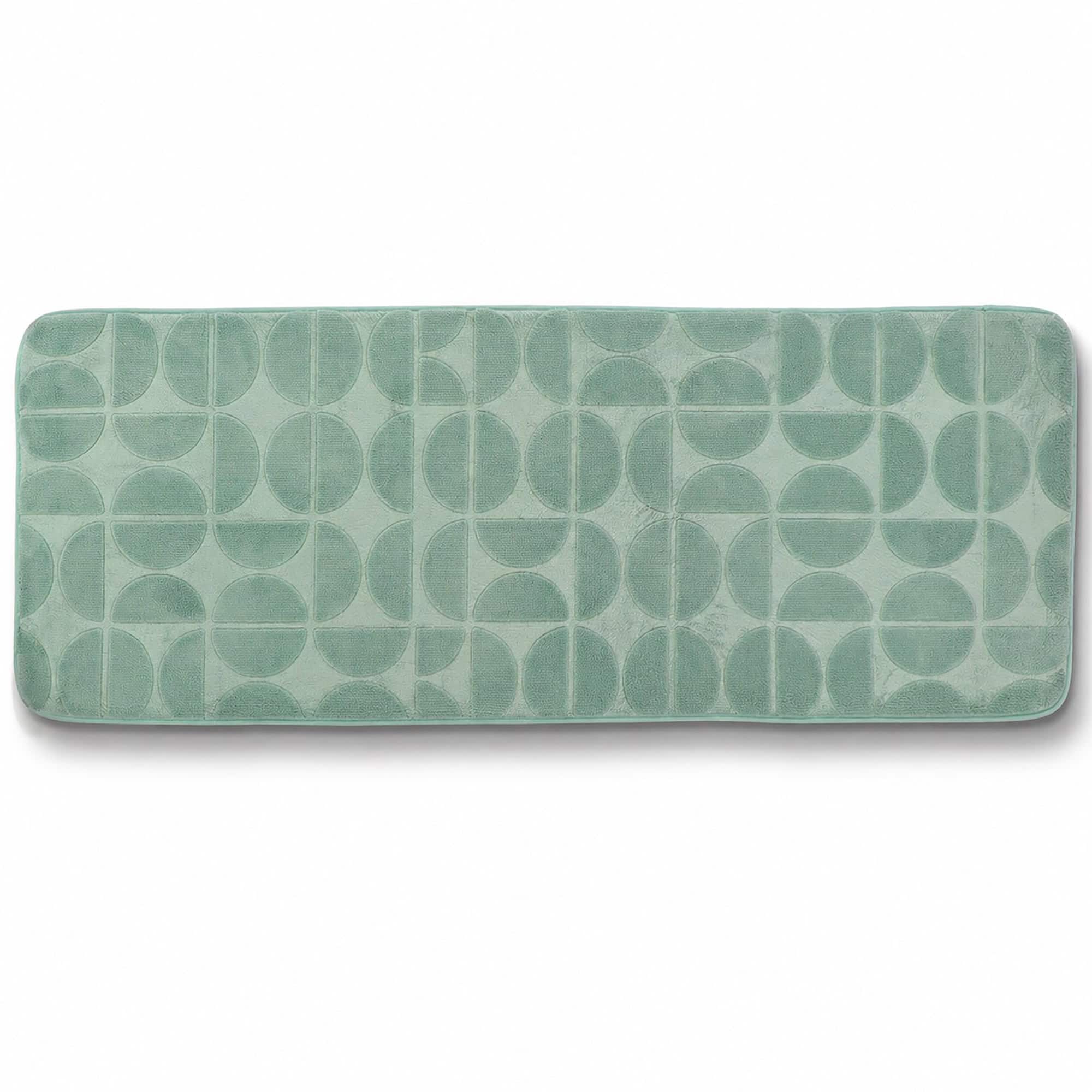 evideco-bathroom-mats-tapis-bain-long-vert-sauge-45x120-cm-m-moire image 8