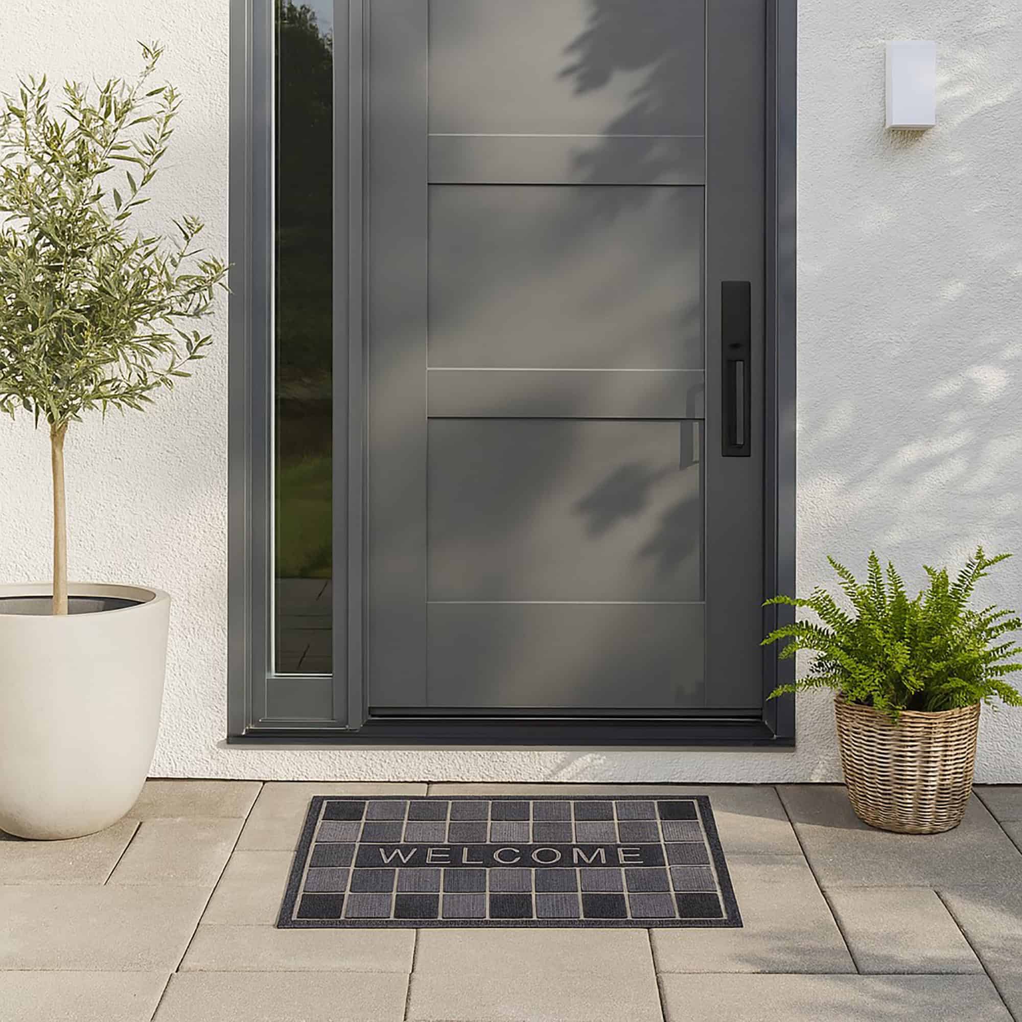 evideco-home-accessories-tapis-caoutchouc-welcome-gris-30x17 image 2