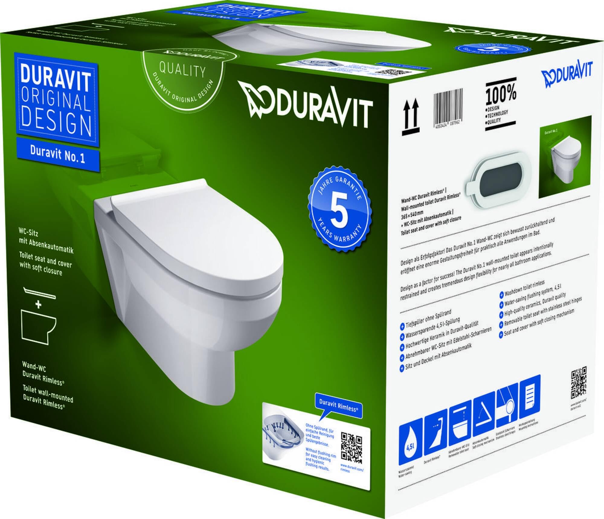 duravit-no-1-45750900a1-wc-suspendu-compact-blanc-brillant-abattant image 2