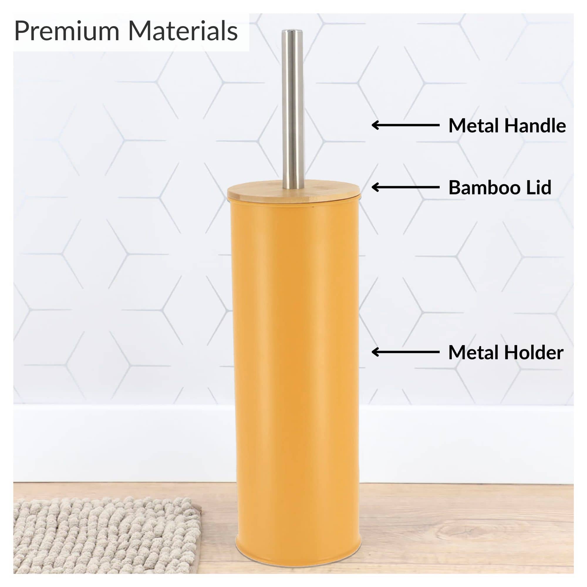 evideco-brosse-wc-m-tal-jaune-moutarde-couvercle-bambou image 3