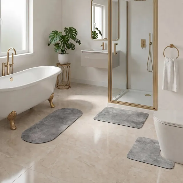 evideco-bathroom-mats-tapis-salle-de-bain-gris-b-ton-3-pi-ces image 1
