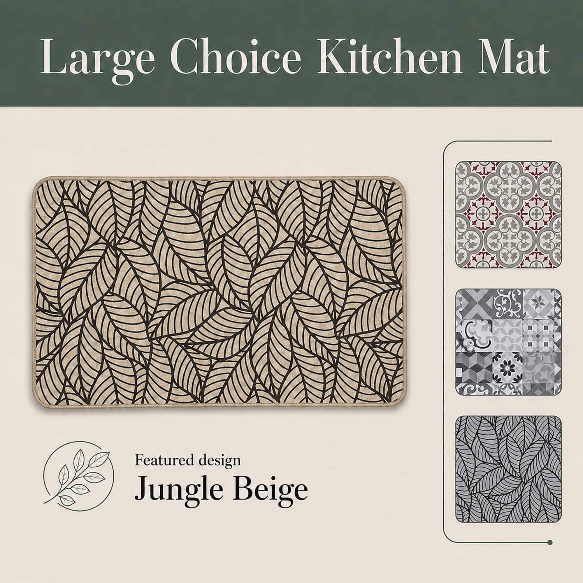 evideco-home-accessories-tapis-cuisine-feuilles-jungle-beige-81x51-cm image 2