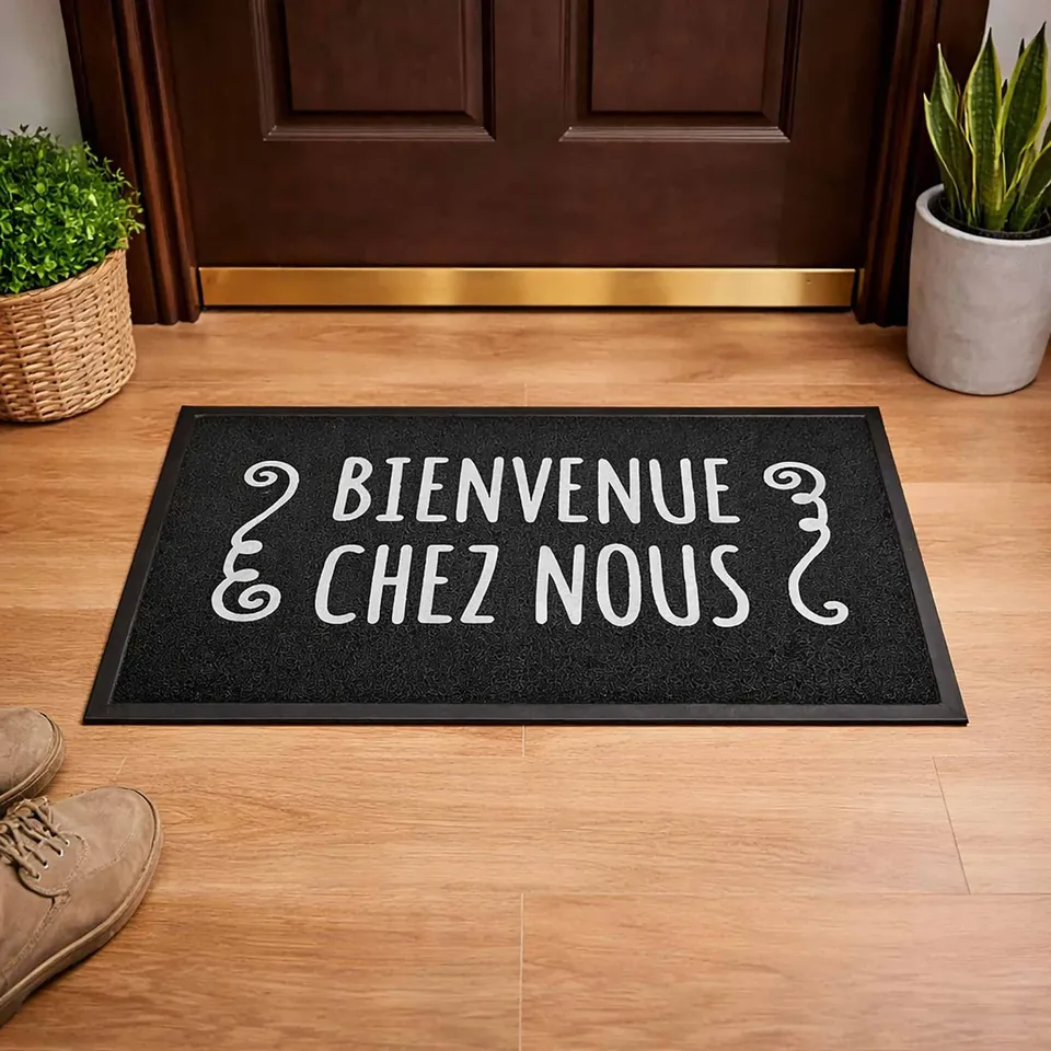 evideco-home-accessories-paillasson-ext-rieur-bienvenue-chez-nous-noir image 1