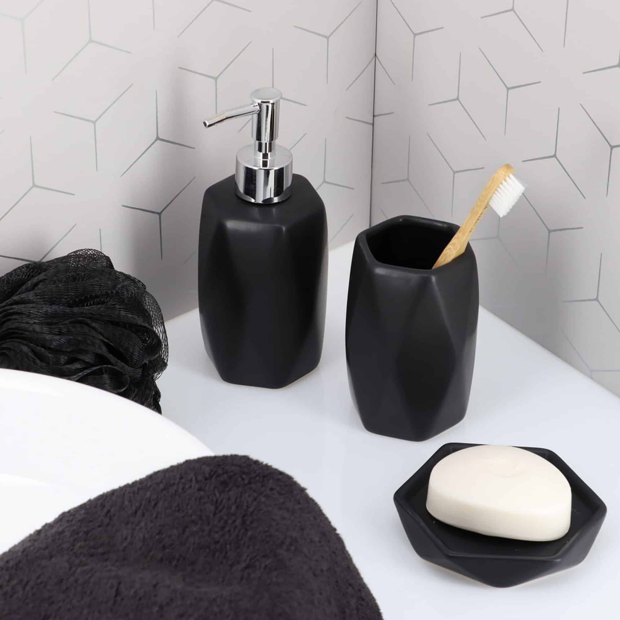 evideco-bathroom-accessories-porte-savon-diamant-noir-en-gr-s image 7