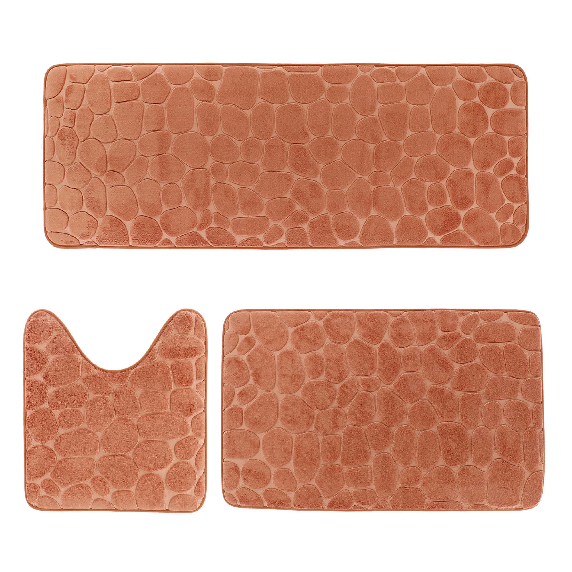 evideco-bathroom-mats-tapis-bain-memoire-cuivre-3-pieces image 8