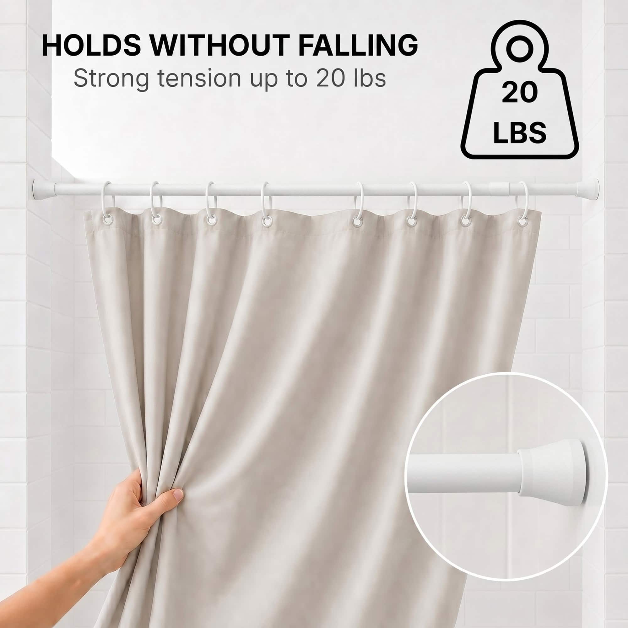evideco-tringle-rideau-douche-blanche-extensible-109-200-cm image 2