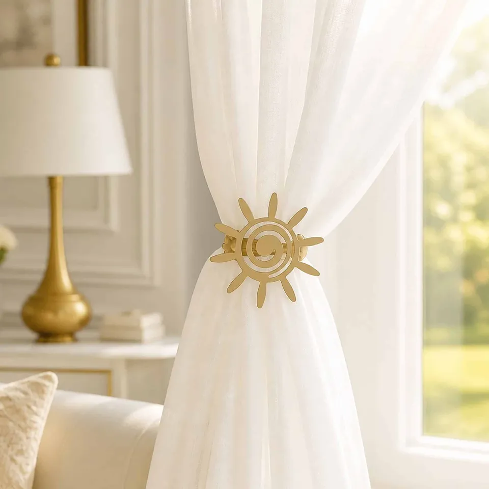 evideco-helios-embrasse-rideau-soleil-dor-lot-de-2 image 1