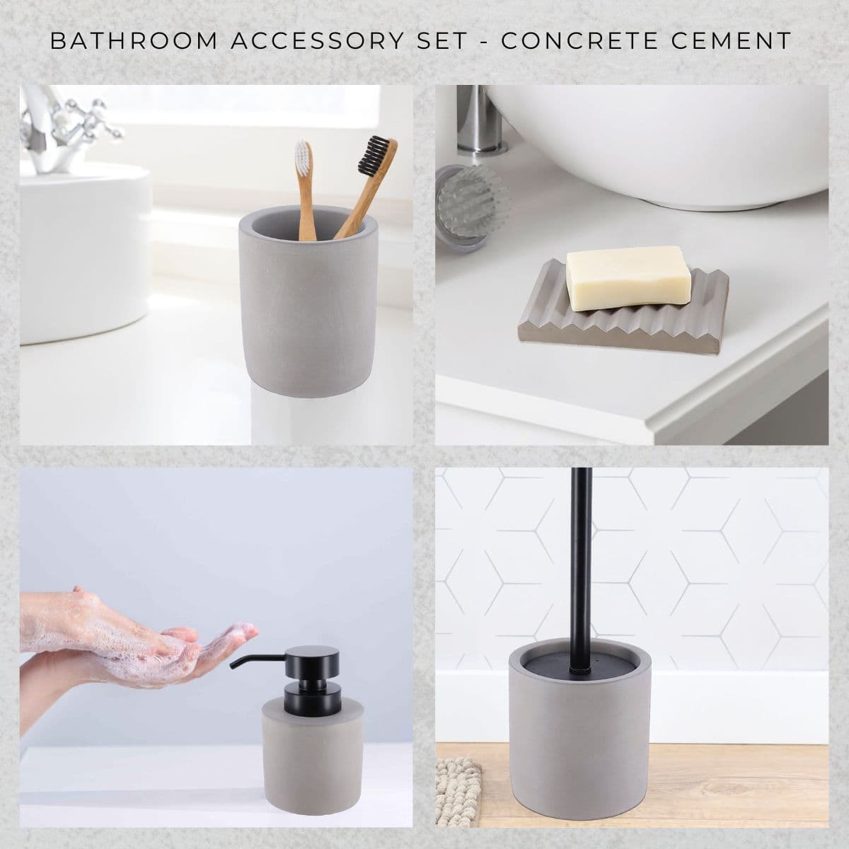 evideco-bathroom-accessories-set-4-accessoires-salle-de-bain-ciment-gris image 5