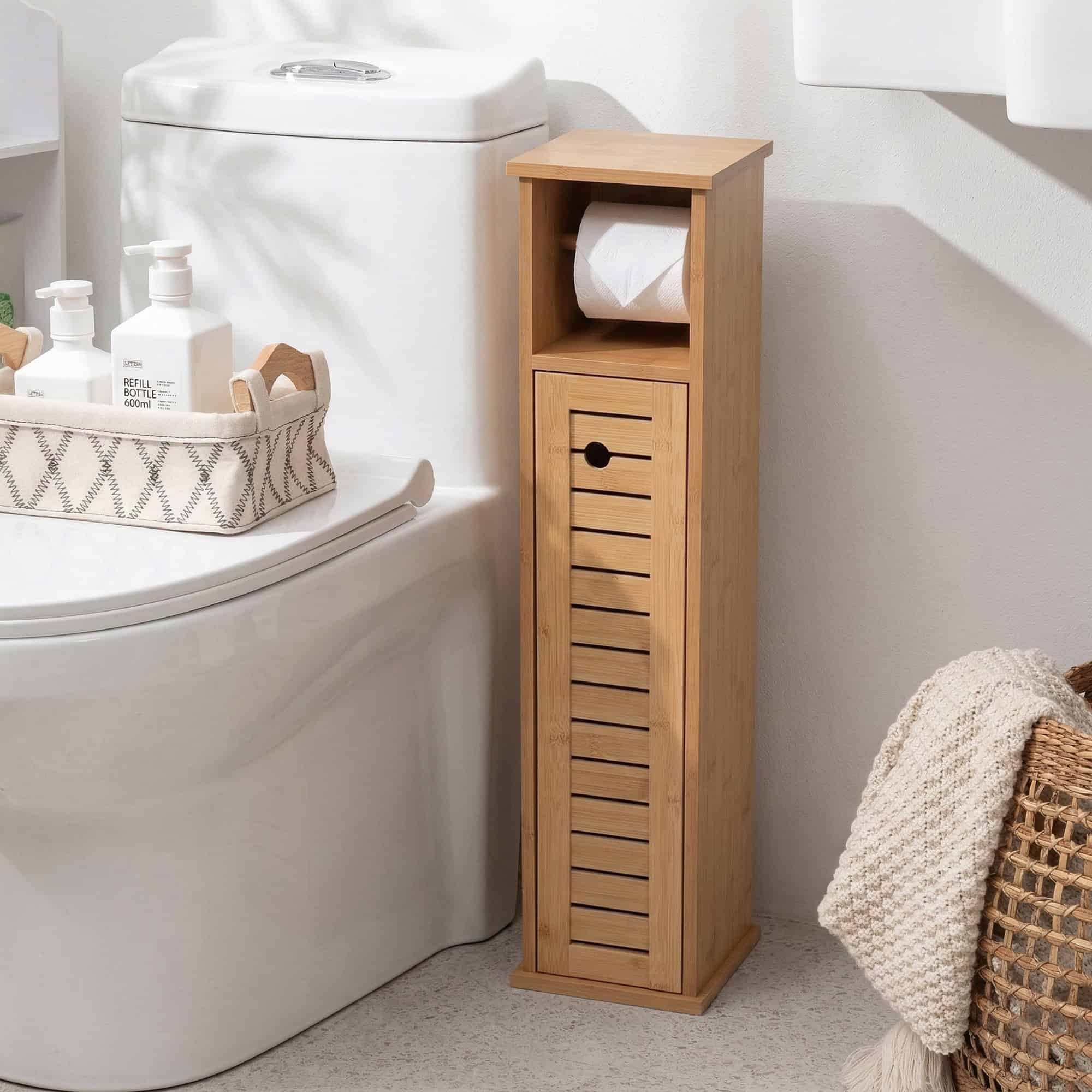 evideco-trinidad-meuble-wc-naturel-6-rouleaux-avec-distributeur image 2