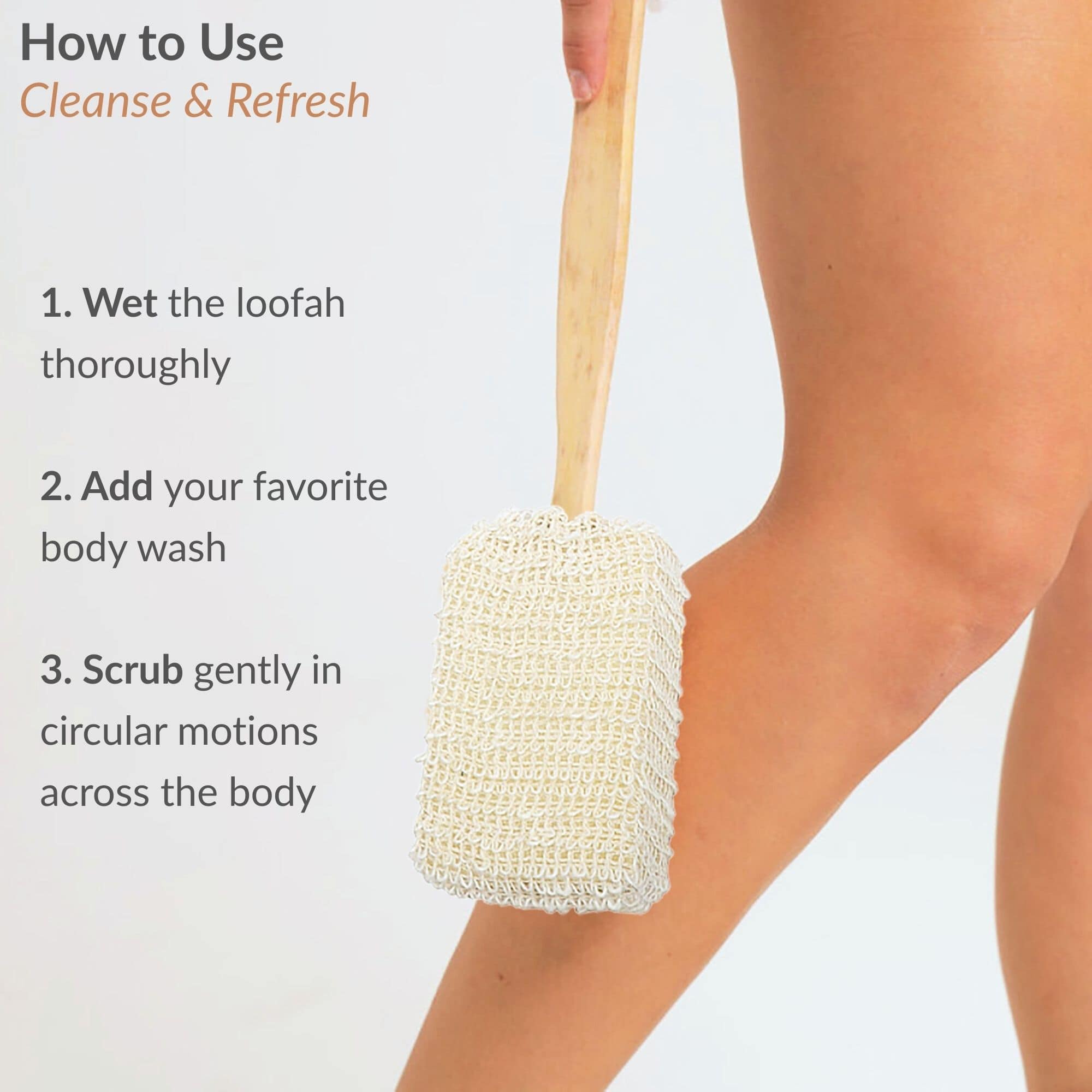 evideco-spa-wellness-eponge-douche-ramie-manche-bois-exfoliante image 6