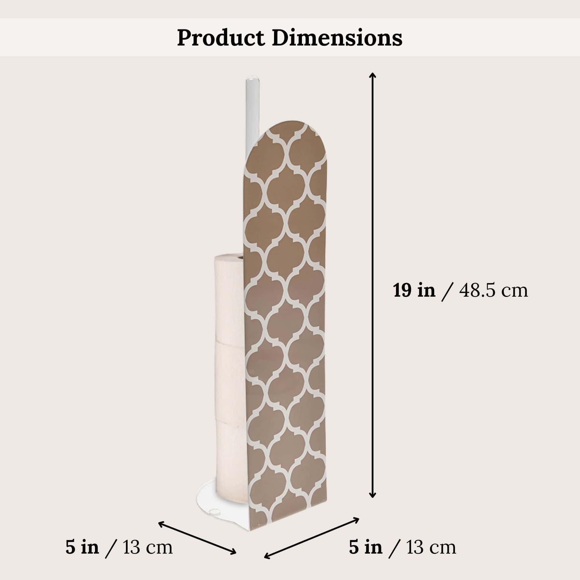 evideco-porte-papier-toilette-beige-sur-pied-g-om-trique-4-rouleaux image 5