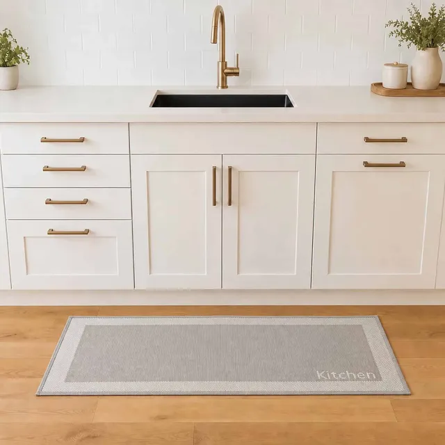 evideco-tapis-cuisine-runner-beige-bicolore-51x122-cm image 1