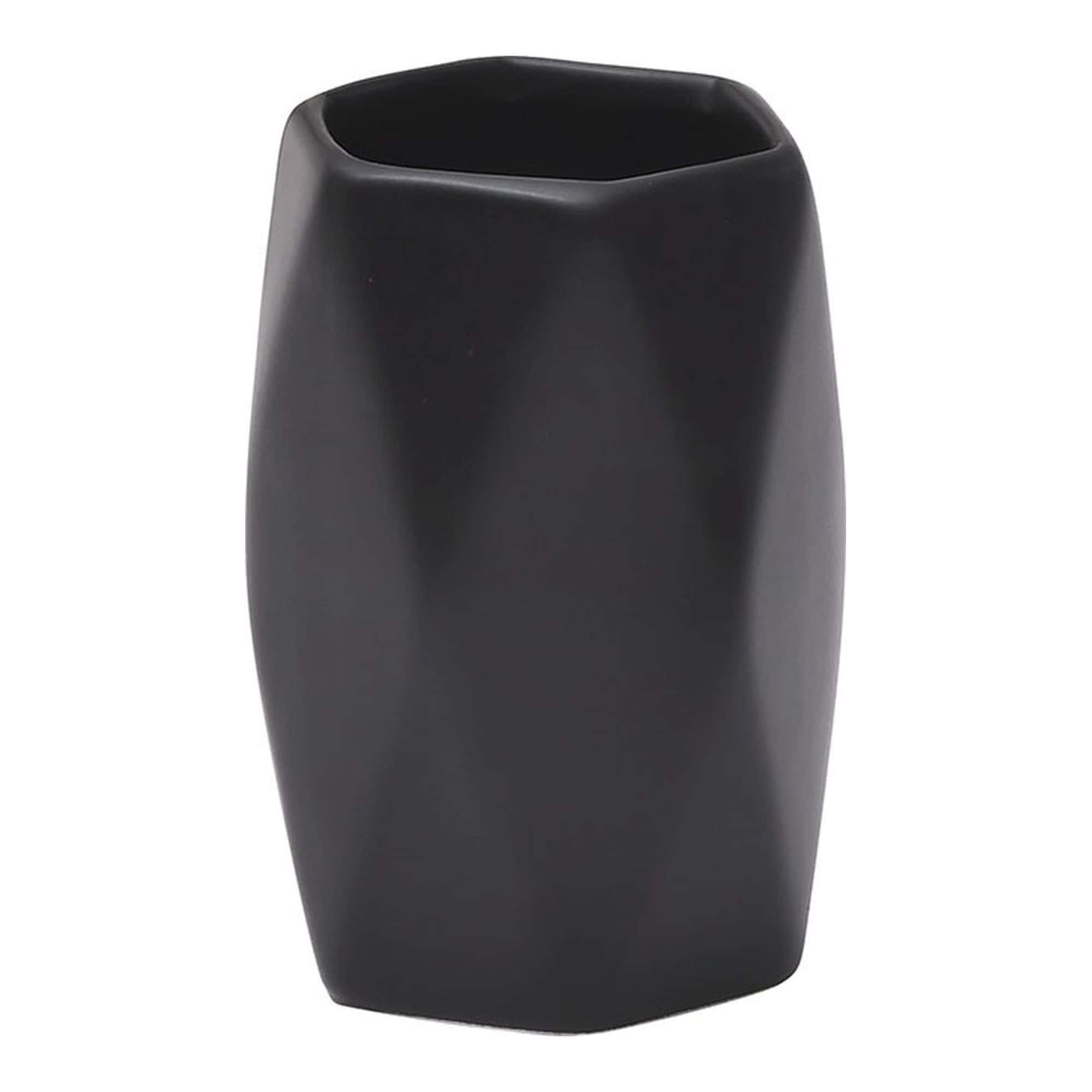 evideco-bathroom-accessories-gobelet-salle-de-bain-noir-diamant image 8