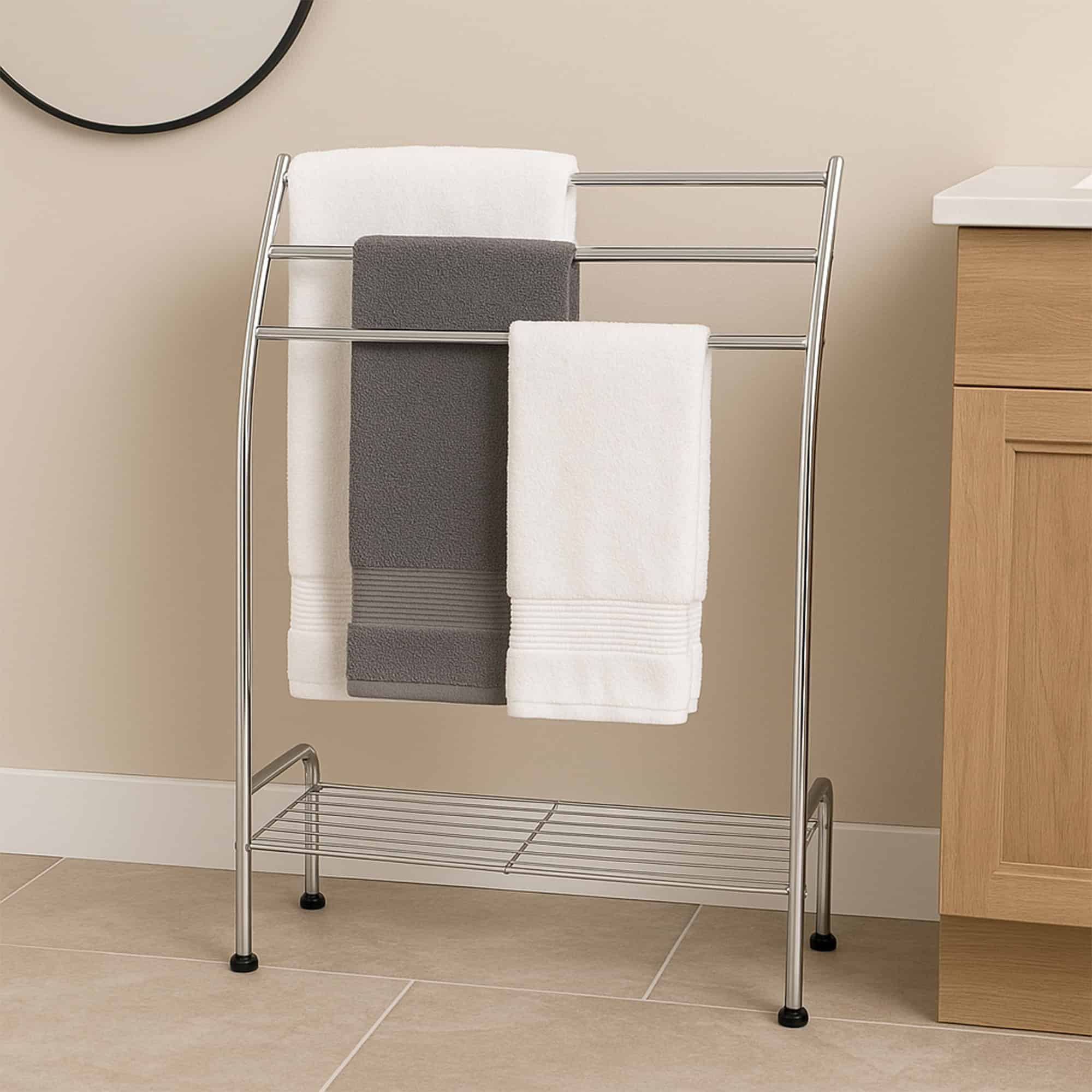evideco-porte-serviettes-sur-pied-3-barres-chrom-avec-tag-re image 6