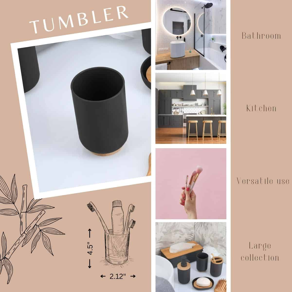 evideco-bathroom-accessories-gobelet-noir-bambou-padang-30-cl image 3
