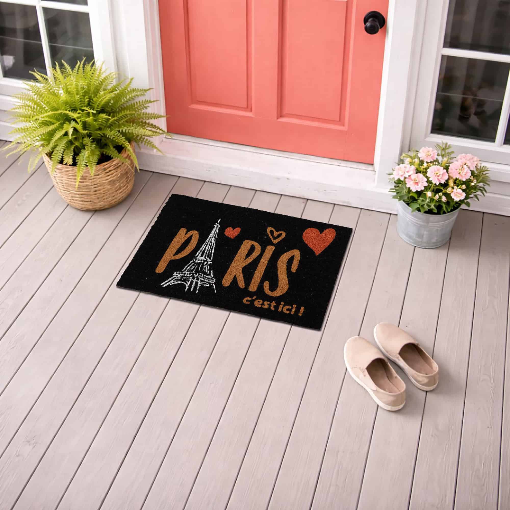 evideco-paris-c-est-ici-paillasson-coco-noir-61x41-cm image 4