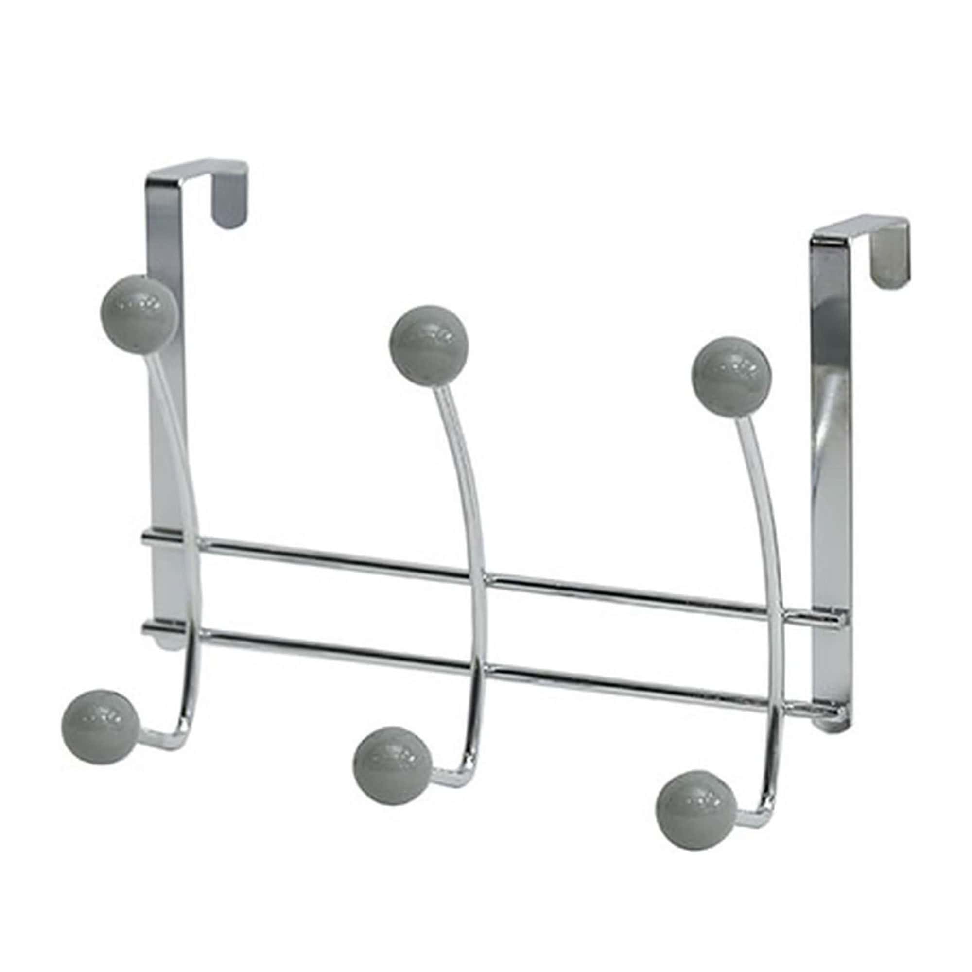 evideco-pat-re-de-porte-chrome-6-boules-grises-porte-serviettes image 8