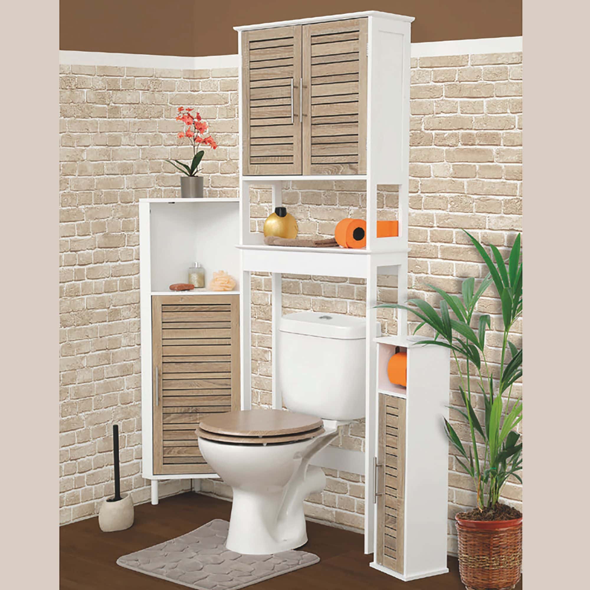 evideco-stockholm-meuble-wc-rangement-papier-toilette-blanc-ch-ne image 7
