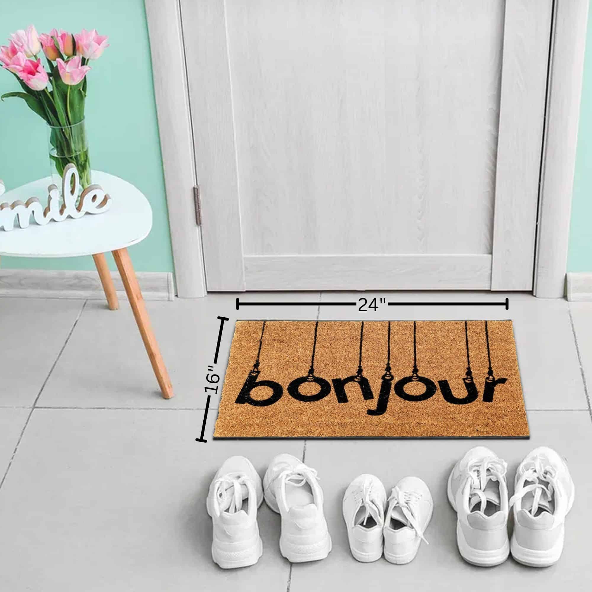 evideco-paillasson-coco-bonjour-naturel-noir-24x16 image 4