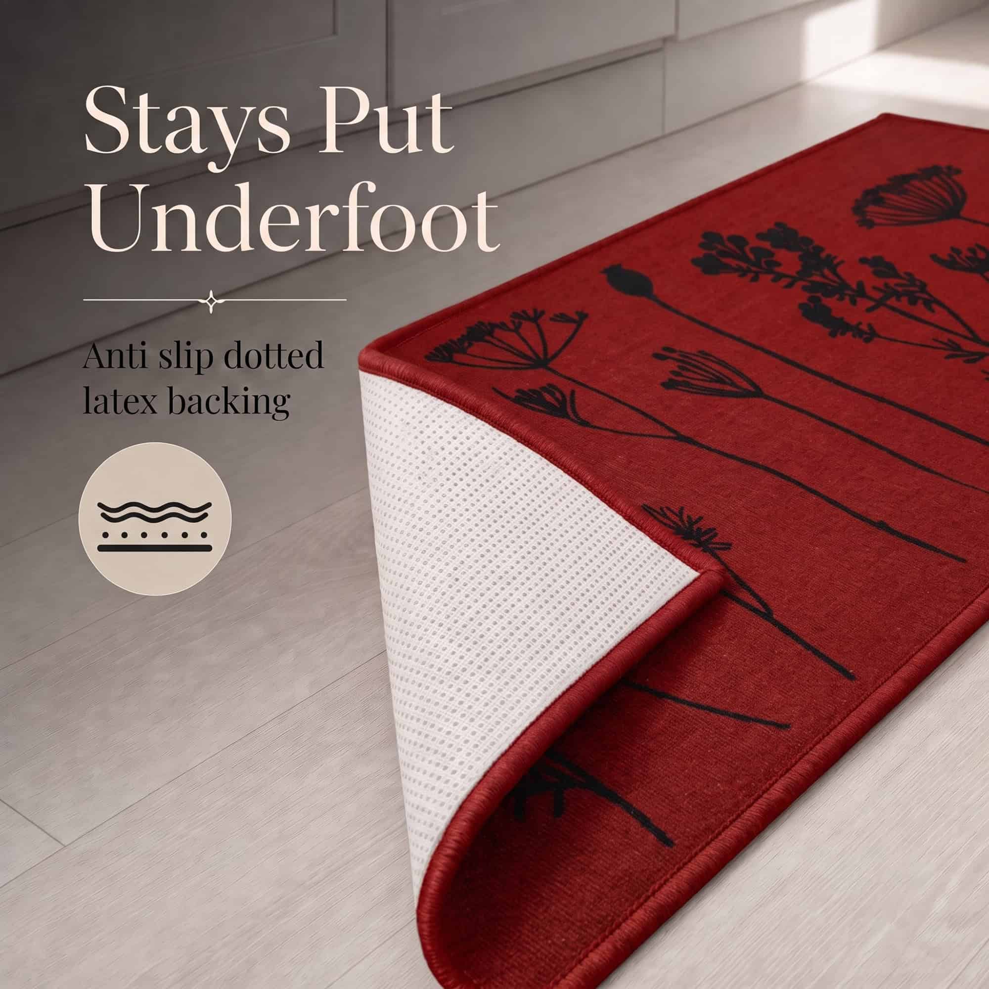 evideco-tapis-cuisine-rouge-noir-fleurs-120x50-antid-rapant image 4
