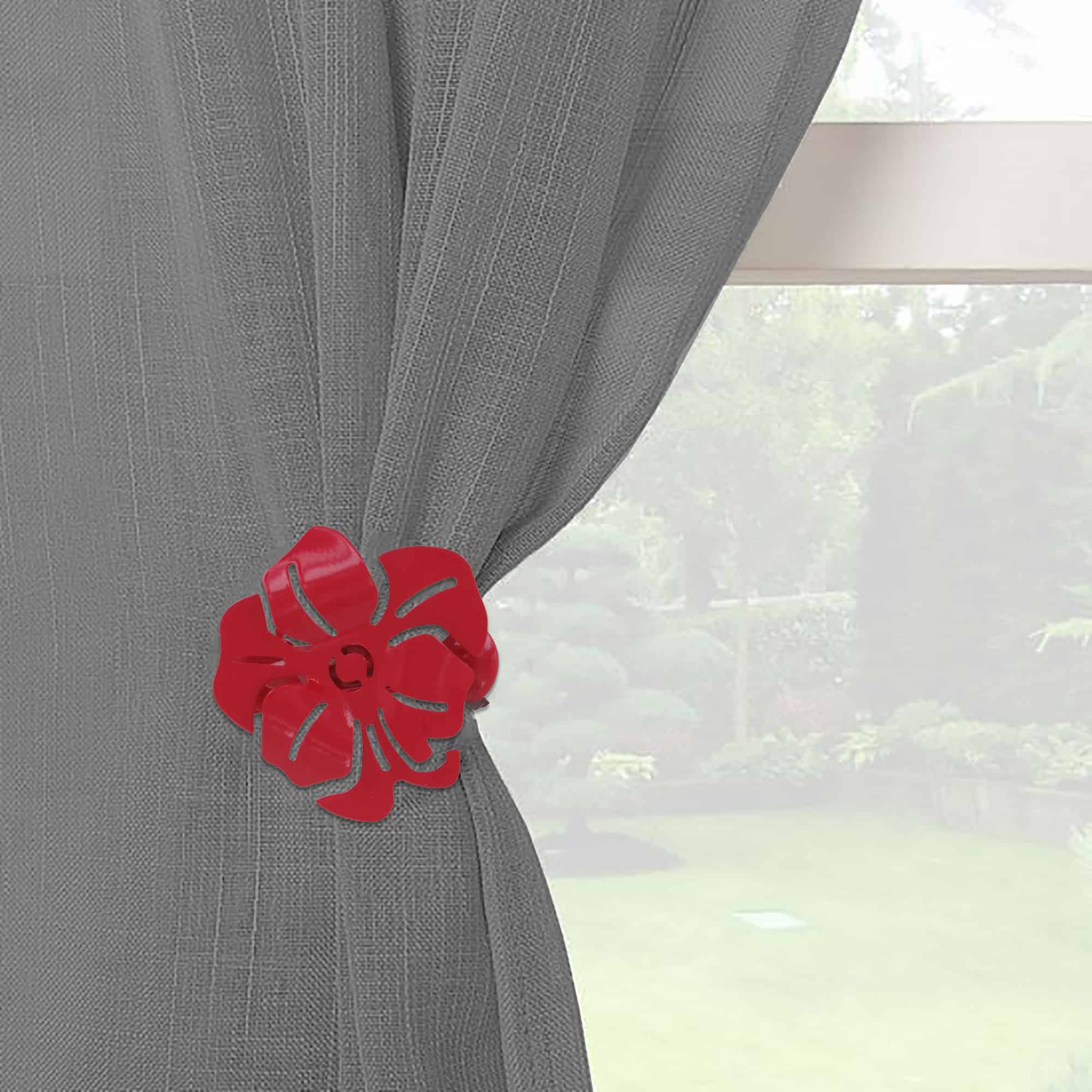 evideco-home-accessories-embrasse-rideau-coquelicot-rouge-lot-2 image 2