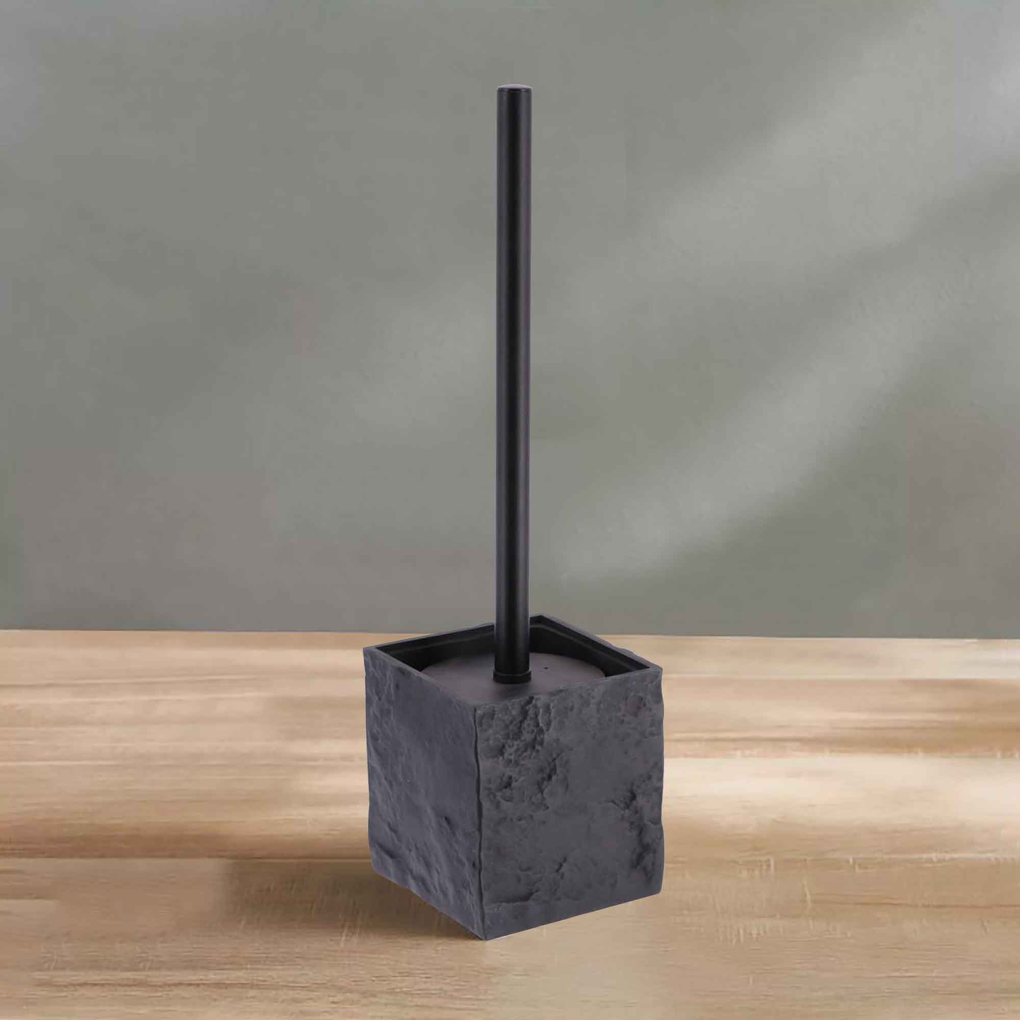 evideco-stone-effect-set-accessoires-salle-de-bain-noir-4-pi-ces image 3