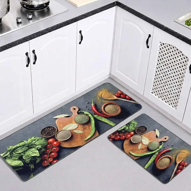 evideco-home-accessories-tapis-cuisine-herbes-lot-2-antid-rapant image 1
