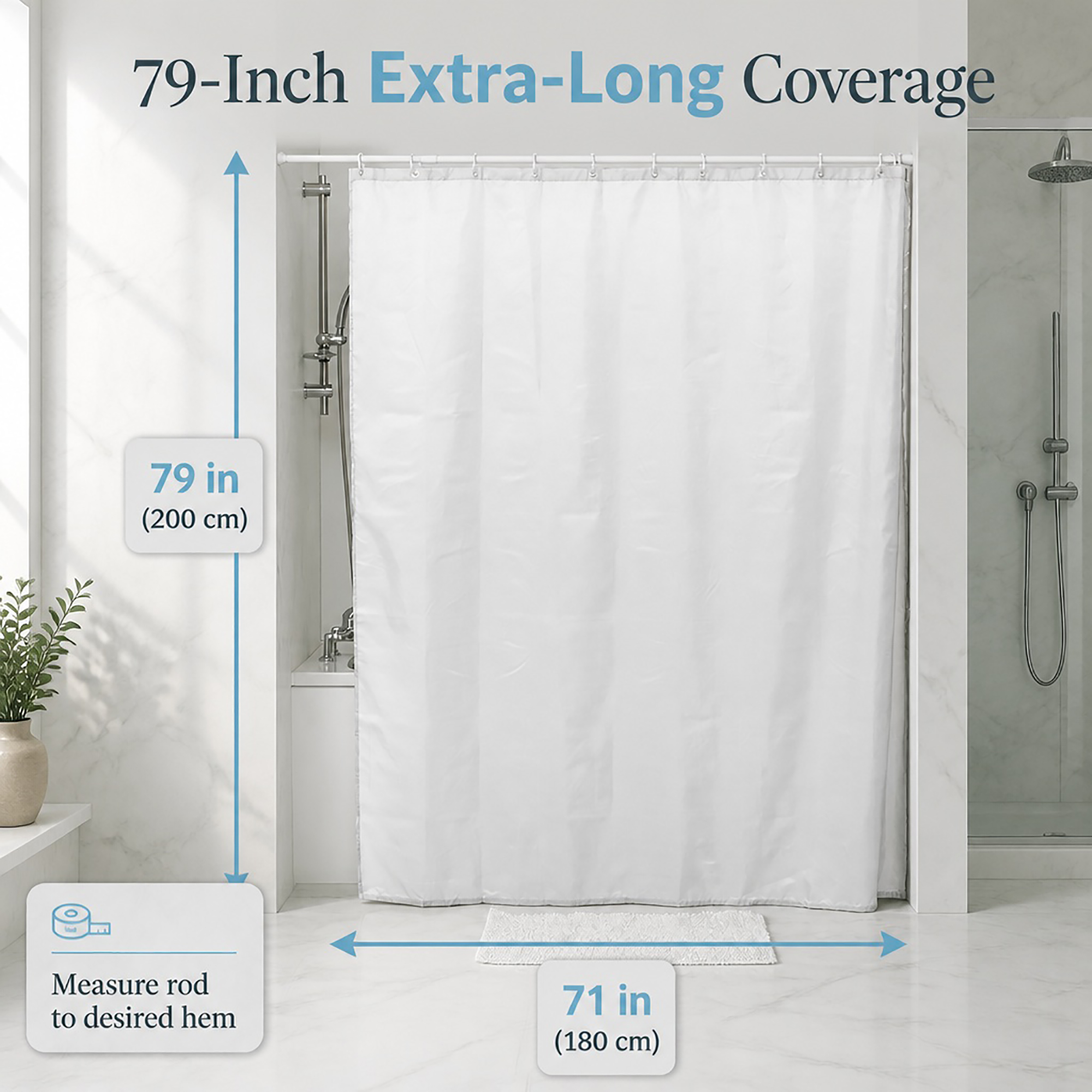 evideco-rideau-douche-blanc-extra-long-200x180-12-anneaux image 2